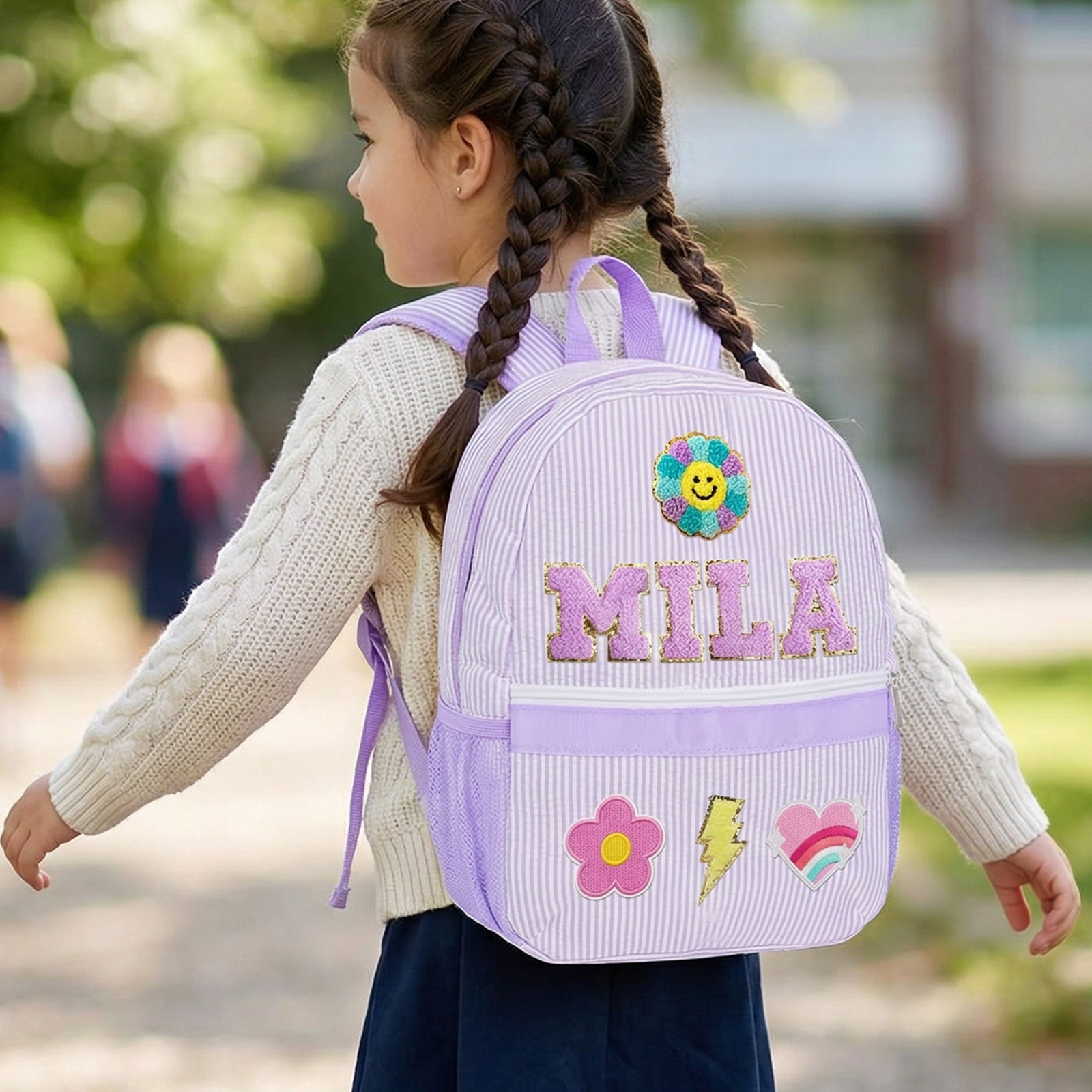 Personalized Kids Back to School Patch Backpack - Sokidsun
