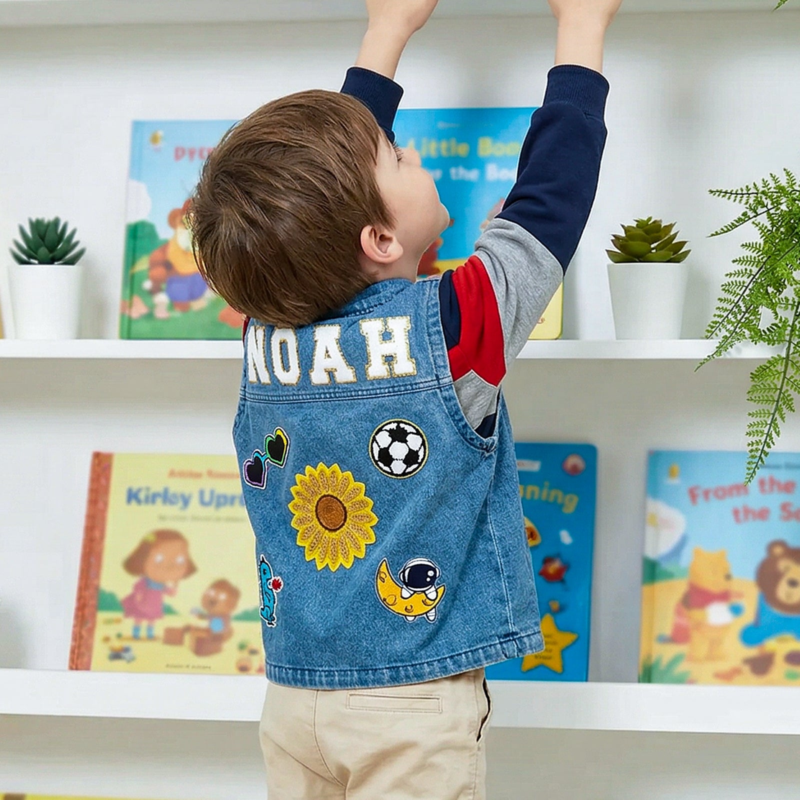 Personalized Kids Patch Denim Vest - Sokidsun