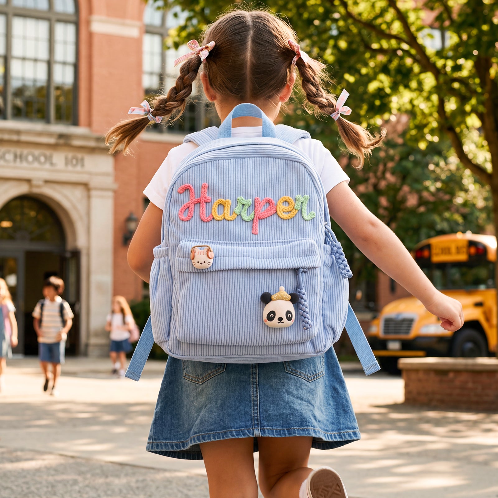 Personalized Back-to-School Corduroy Backpack for Kids