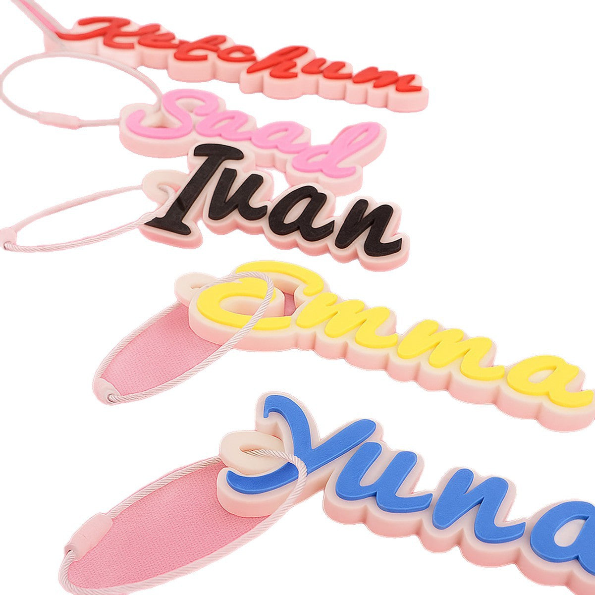 Personalized Script Name Keychain Tag with Custom Lettering