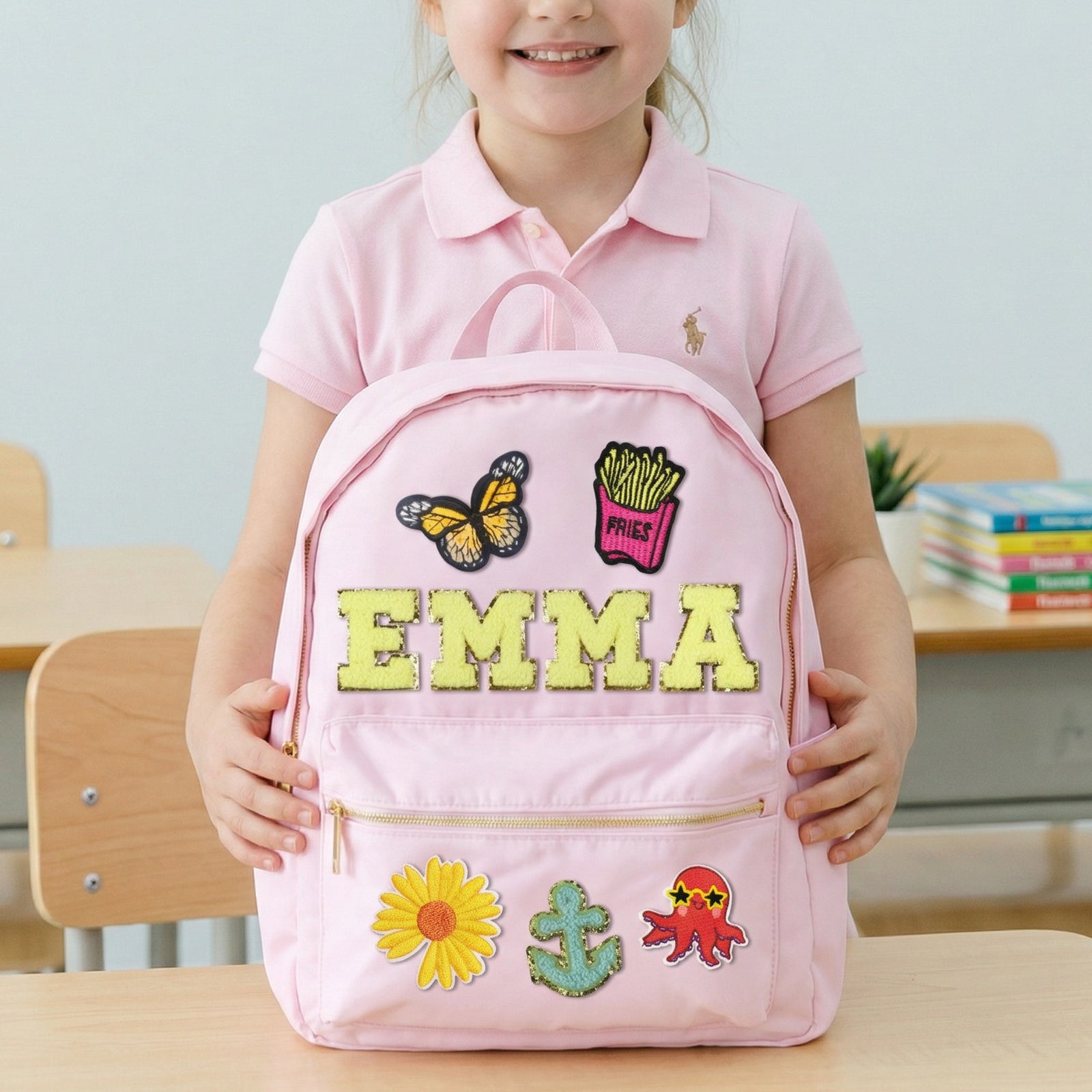 Personalized Patches Nylon Backpack for Kids - Sokidsun