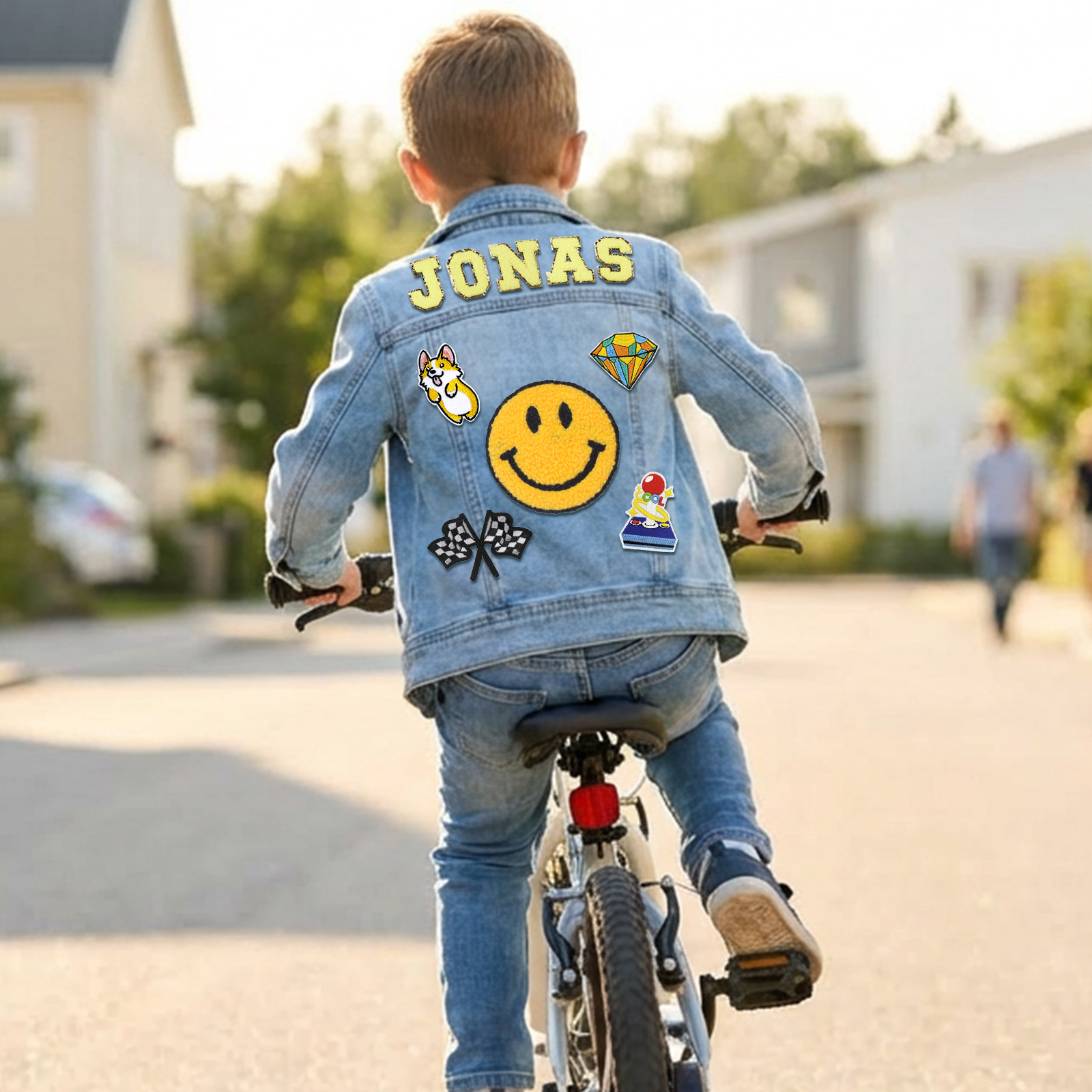 Personalized Kids Name Patch Jean Jacket - Sokidsun