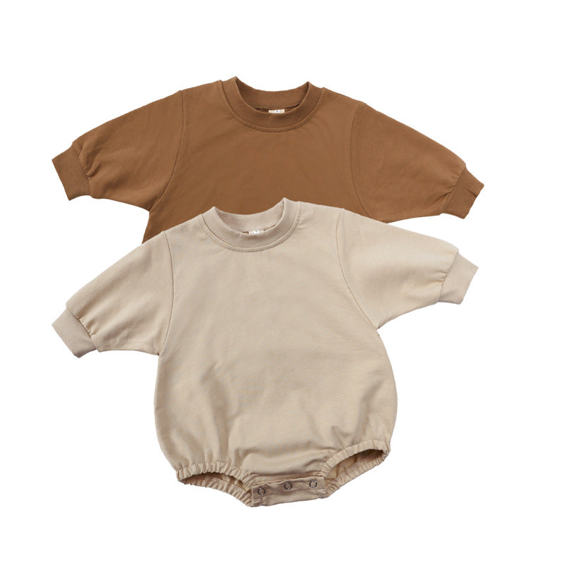 Personalized Baby Cotton Sweatshirt Romper - Sokidsun