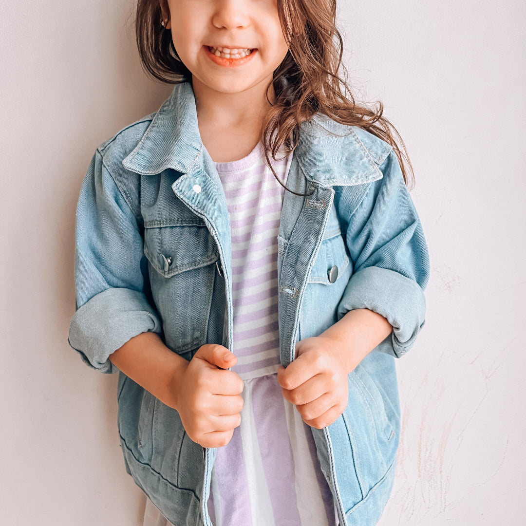 Personalized Kids Patch Jean Jacket For Kids - Sokidsun