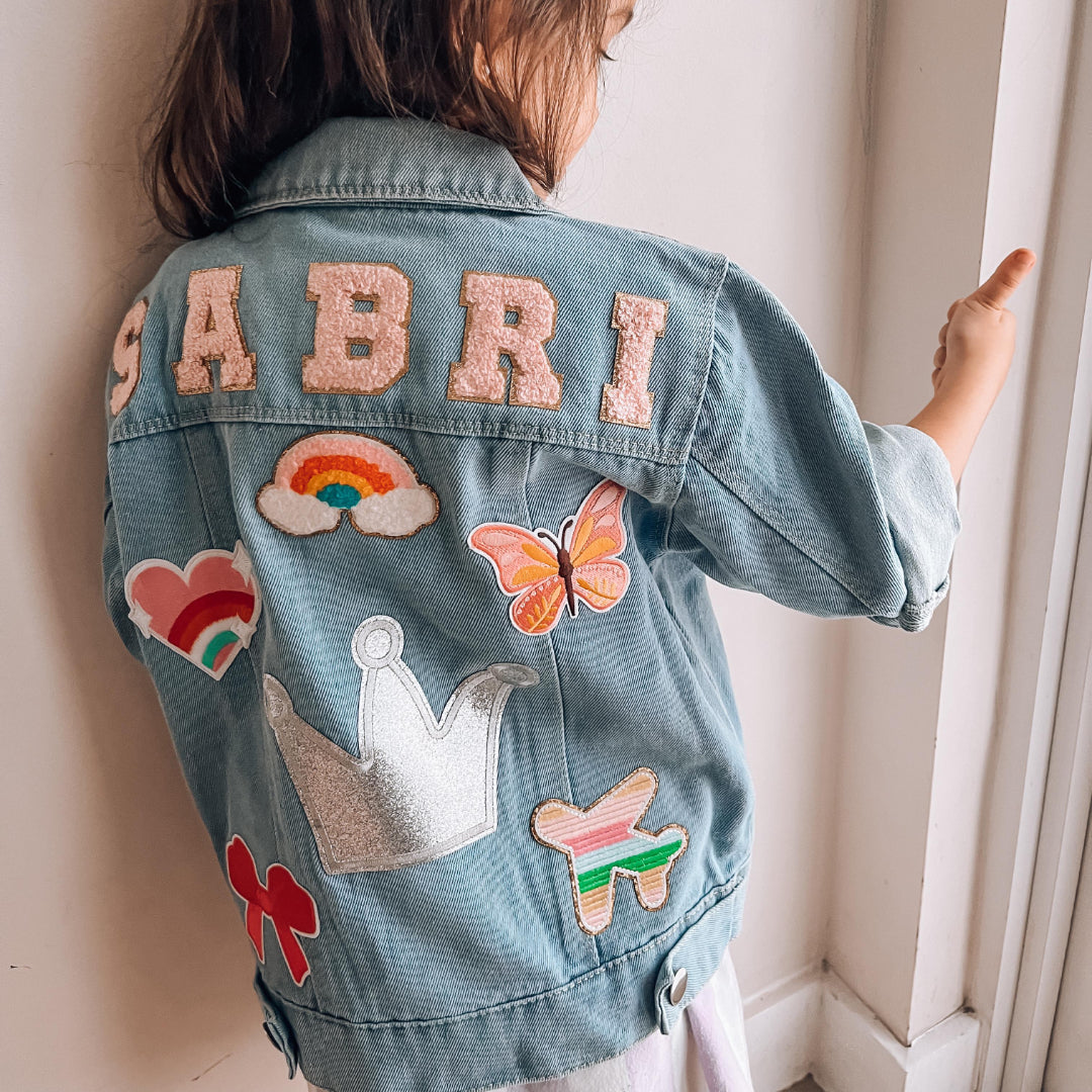 Personalized Kids Patch Jean Jacket For Kids - Sokidsun