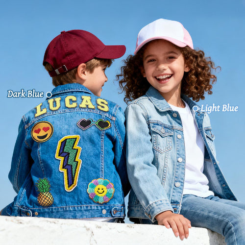 Personalized Kids Patch Denim Jacket - Sokidsun