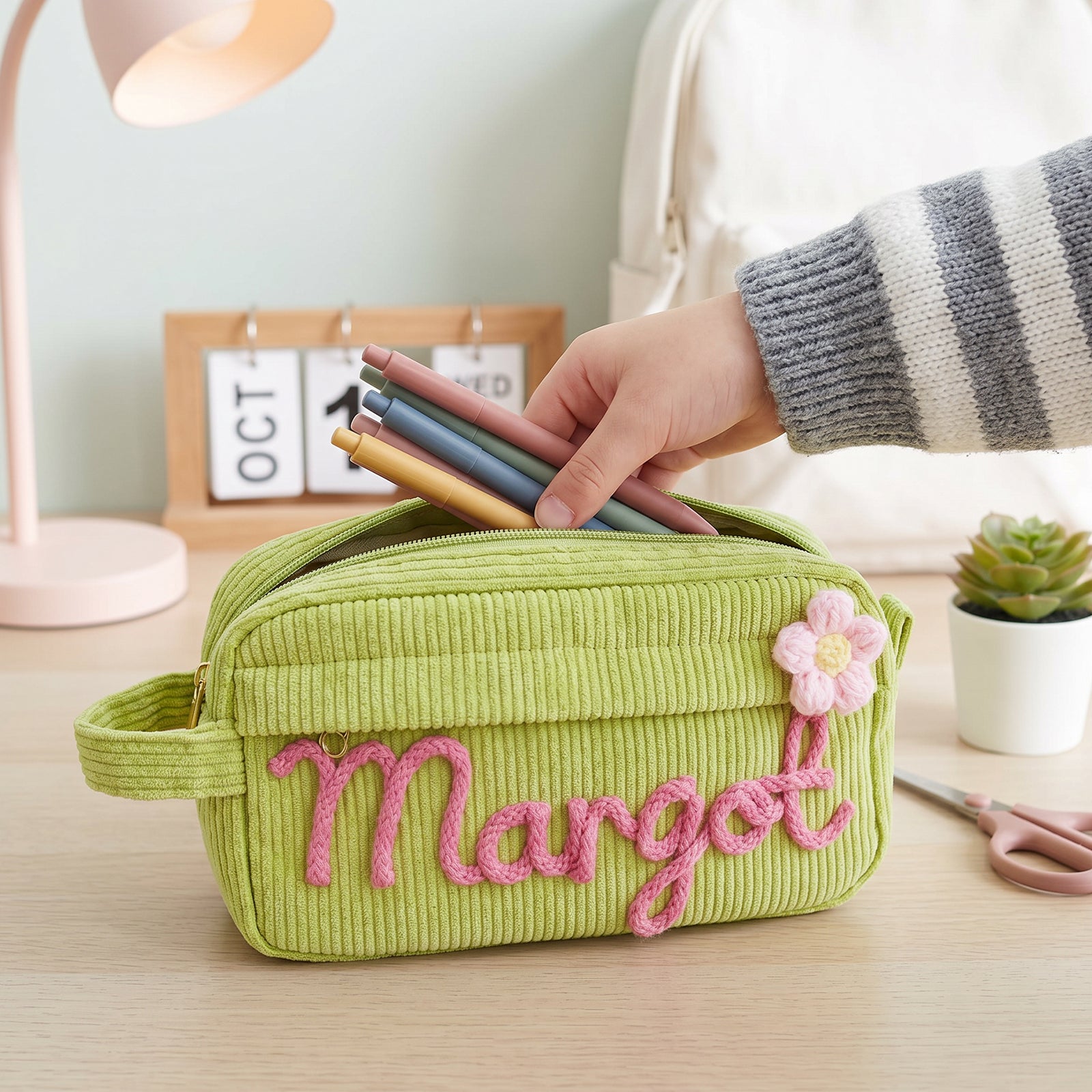 Personalized Kids Corduroy Pencil Case