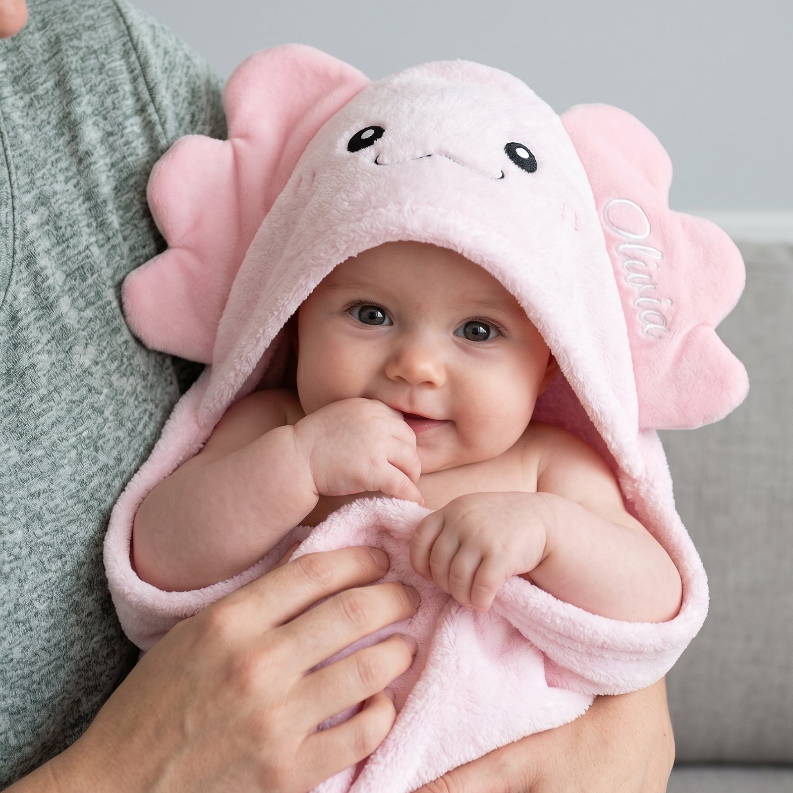 Personalized Animal Hooded Bath Towel for Babies
