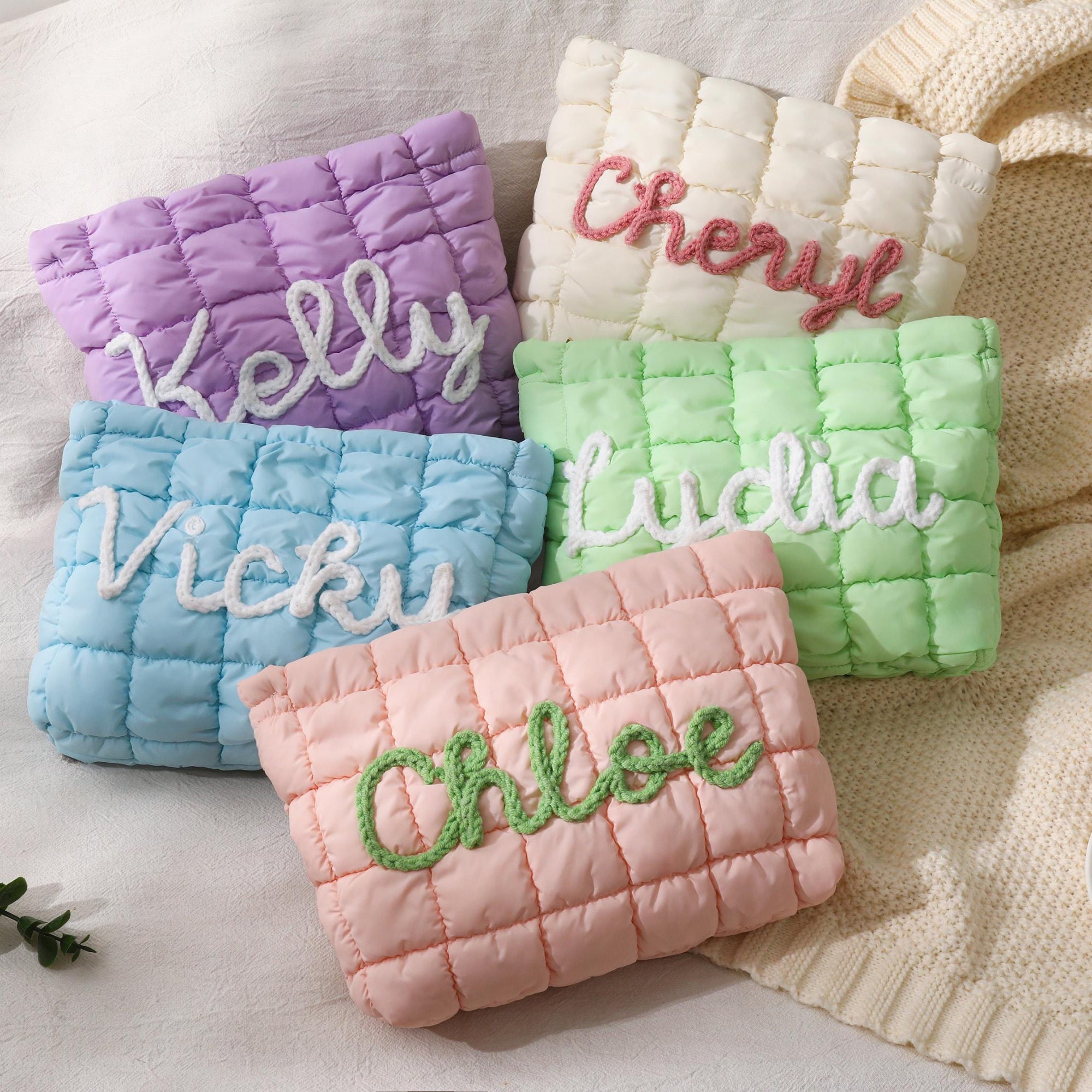 Personalized Embroidered Name Travel Cosmetic Organizer