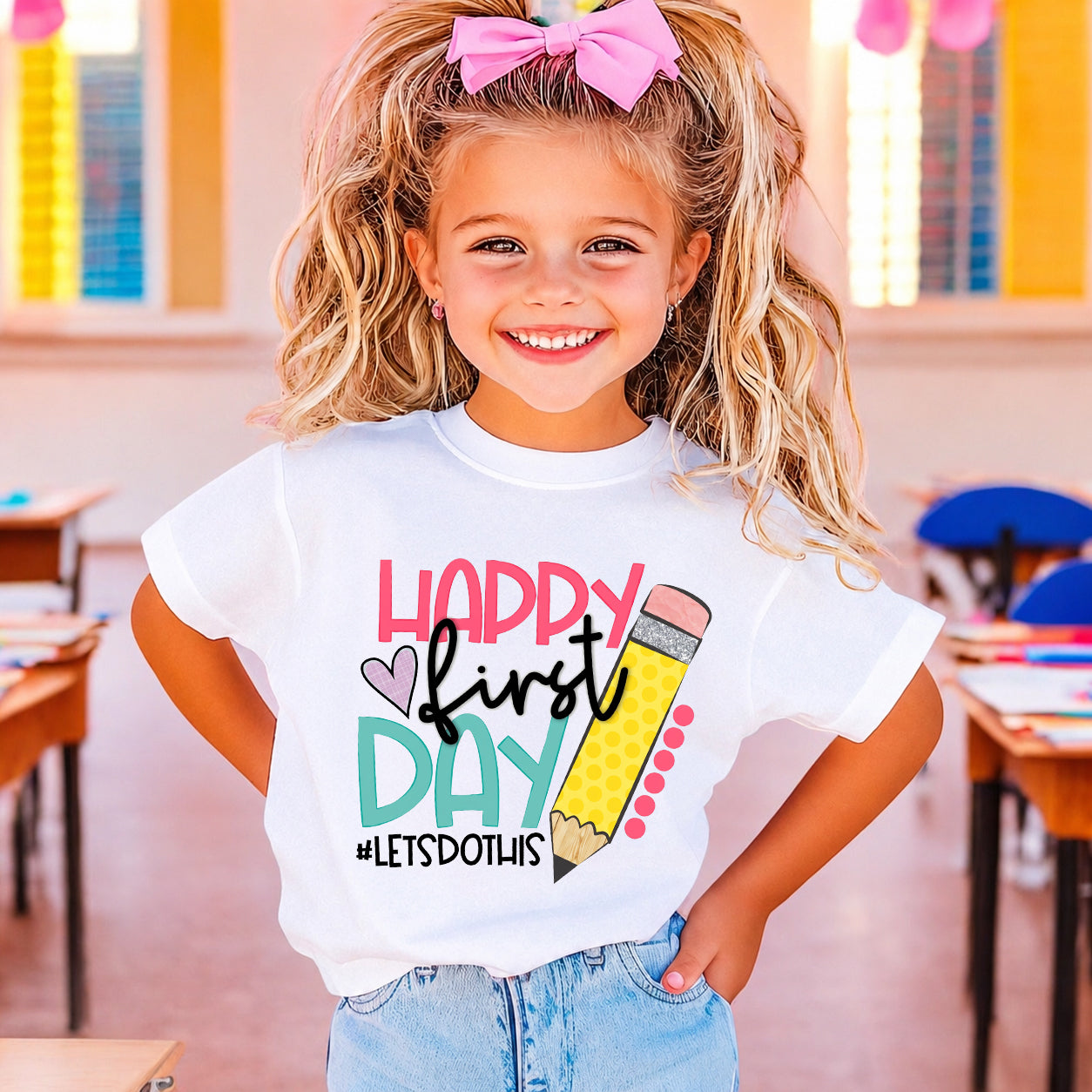 Happy First Day of School Cute Kids T-Shirt