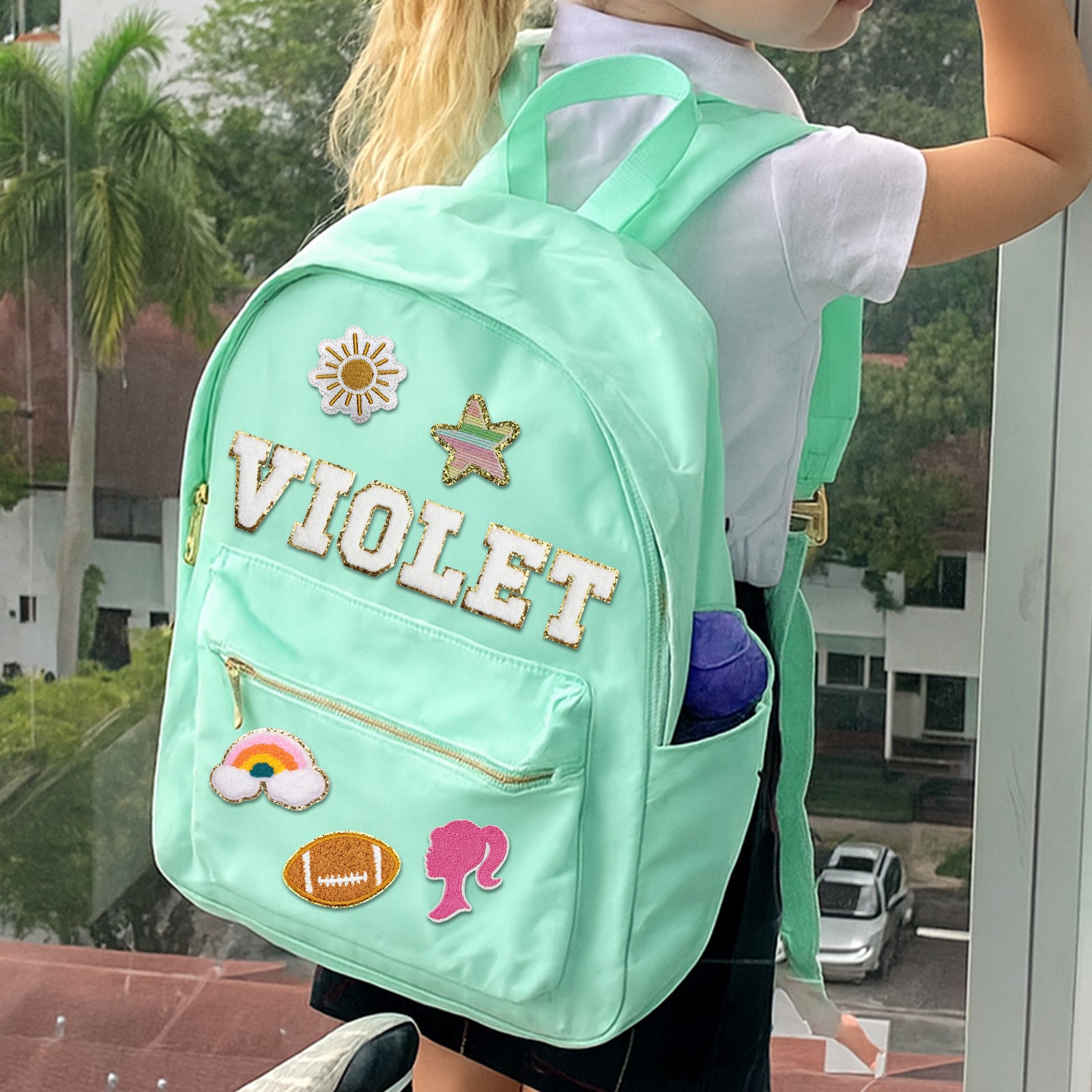 Personalized Kids Patches Nylon Backpack