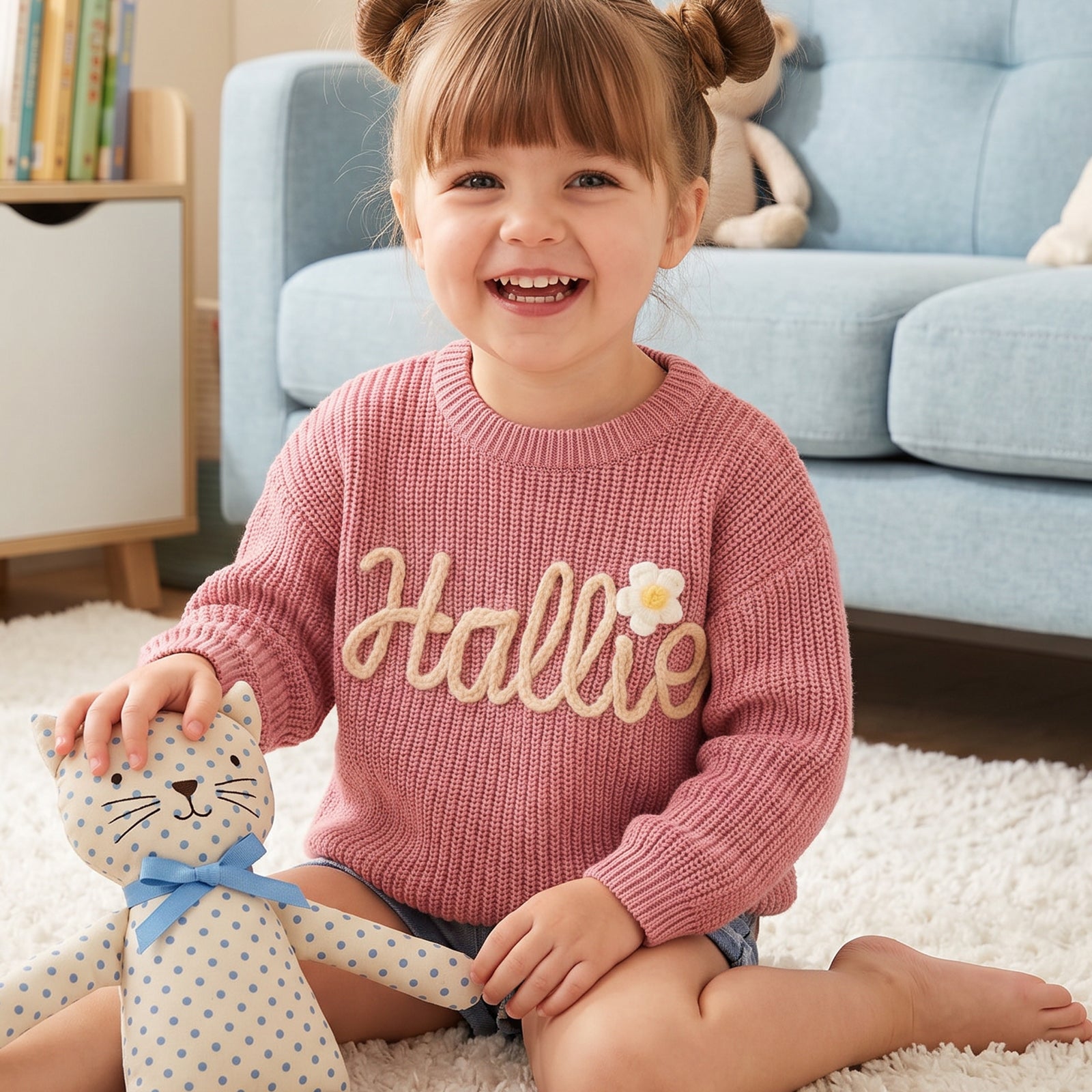 Personalized Baby Name Knit Sweater