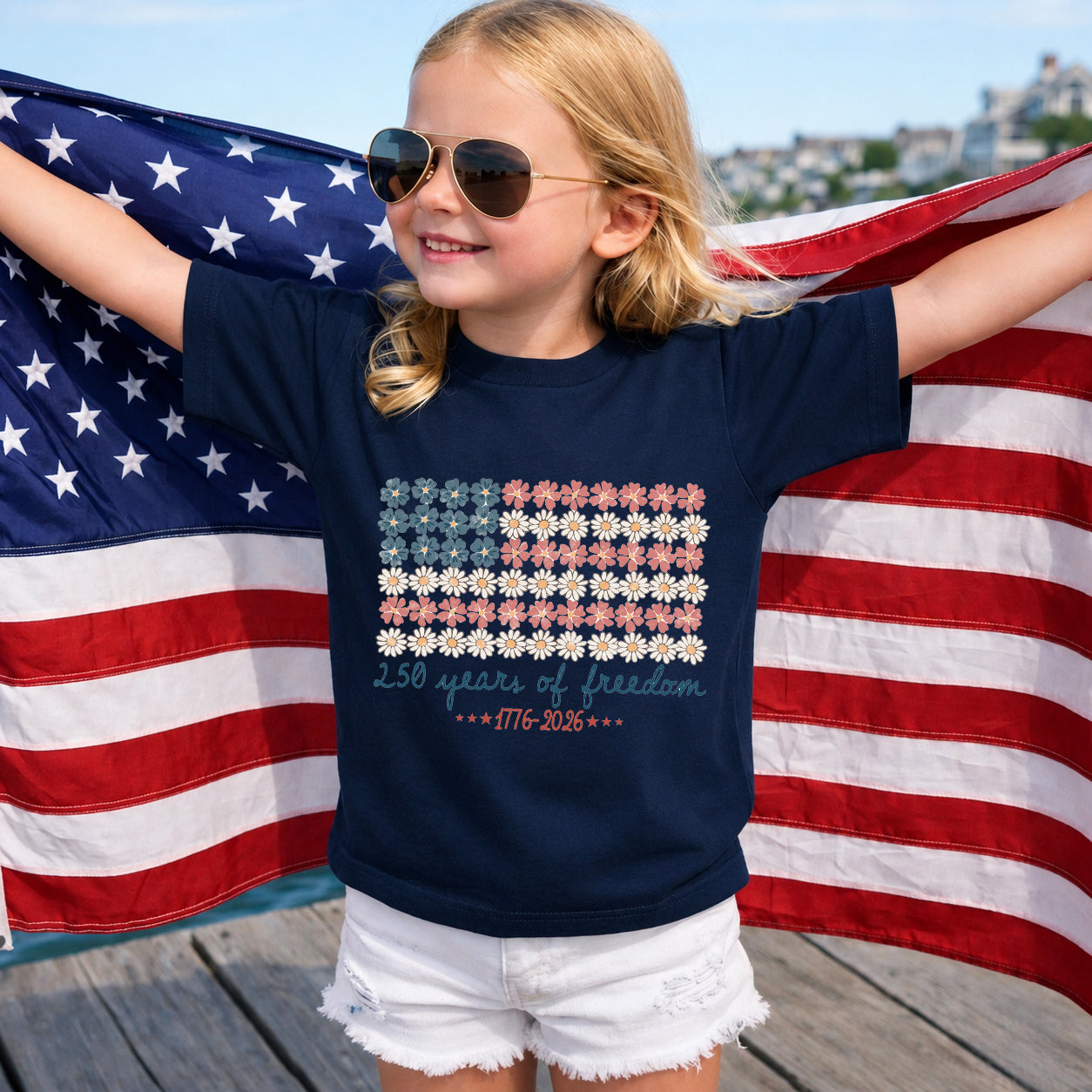 Cute America 250th Anniversary Kids T-Shirt