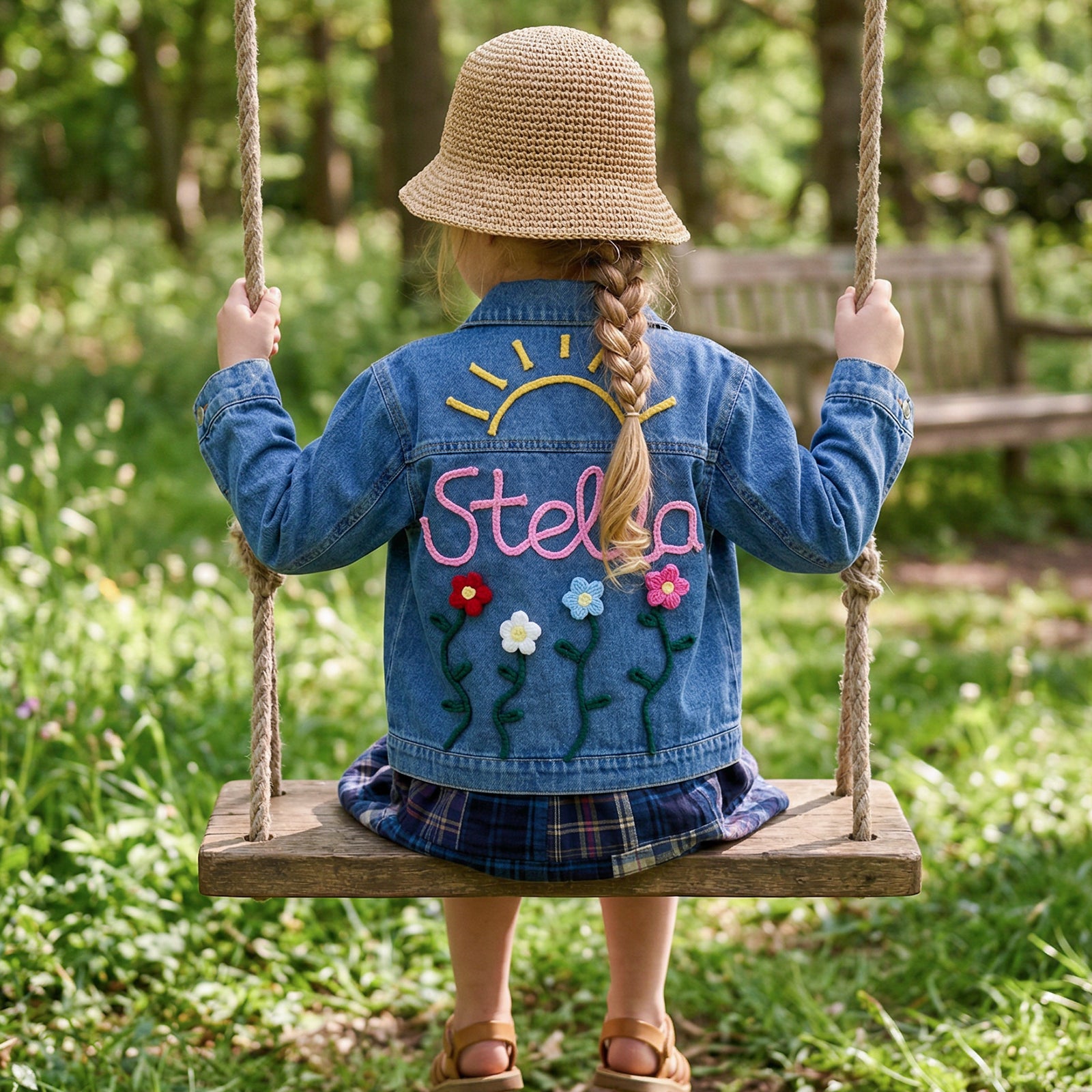 Adorable Personalized Kids Name Denim Jacket - Sokidsun