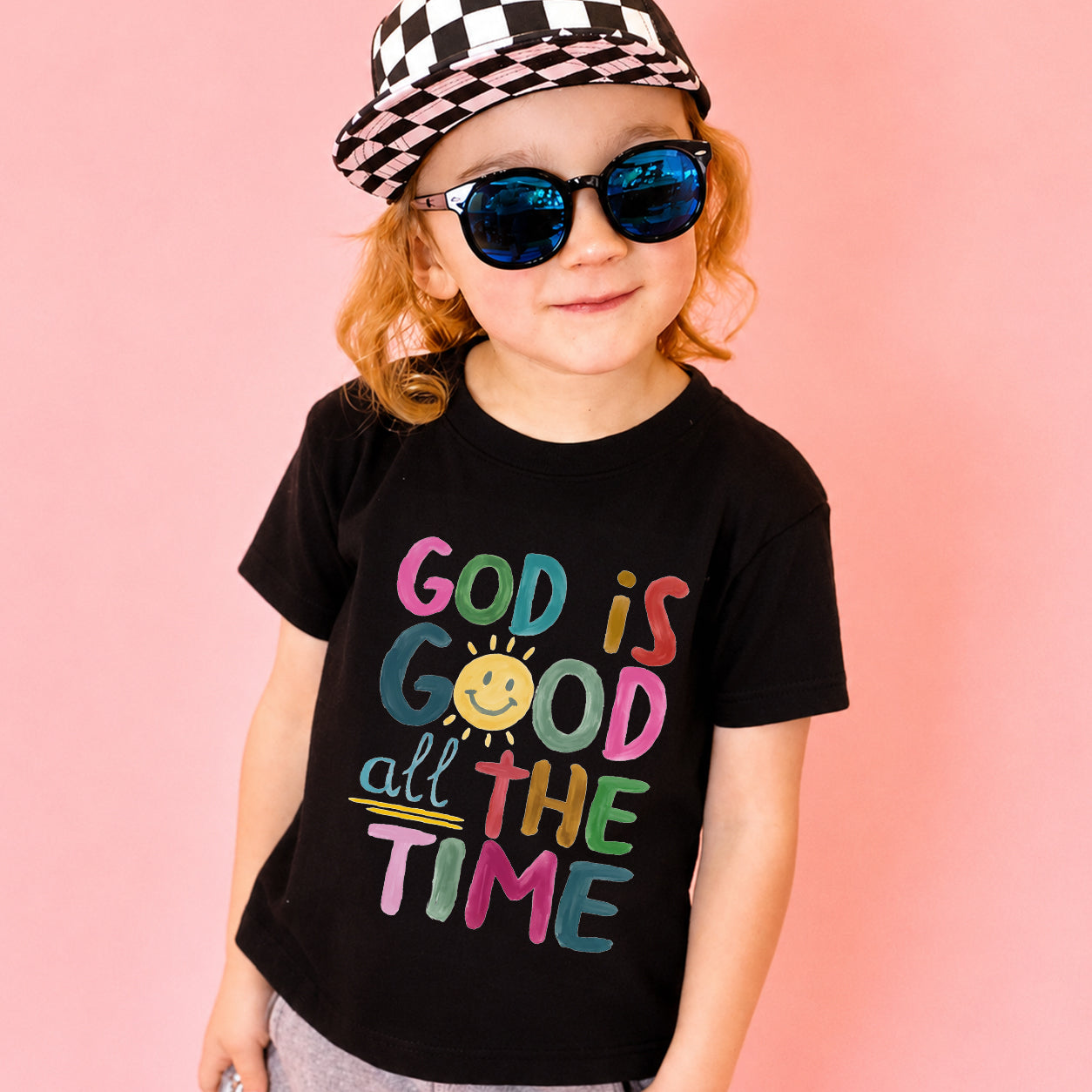 God Is Good All The Time Kids Inspirational Faith T-Shirt
