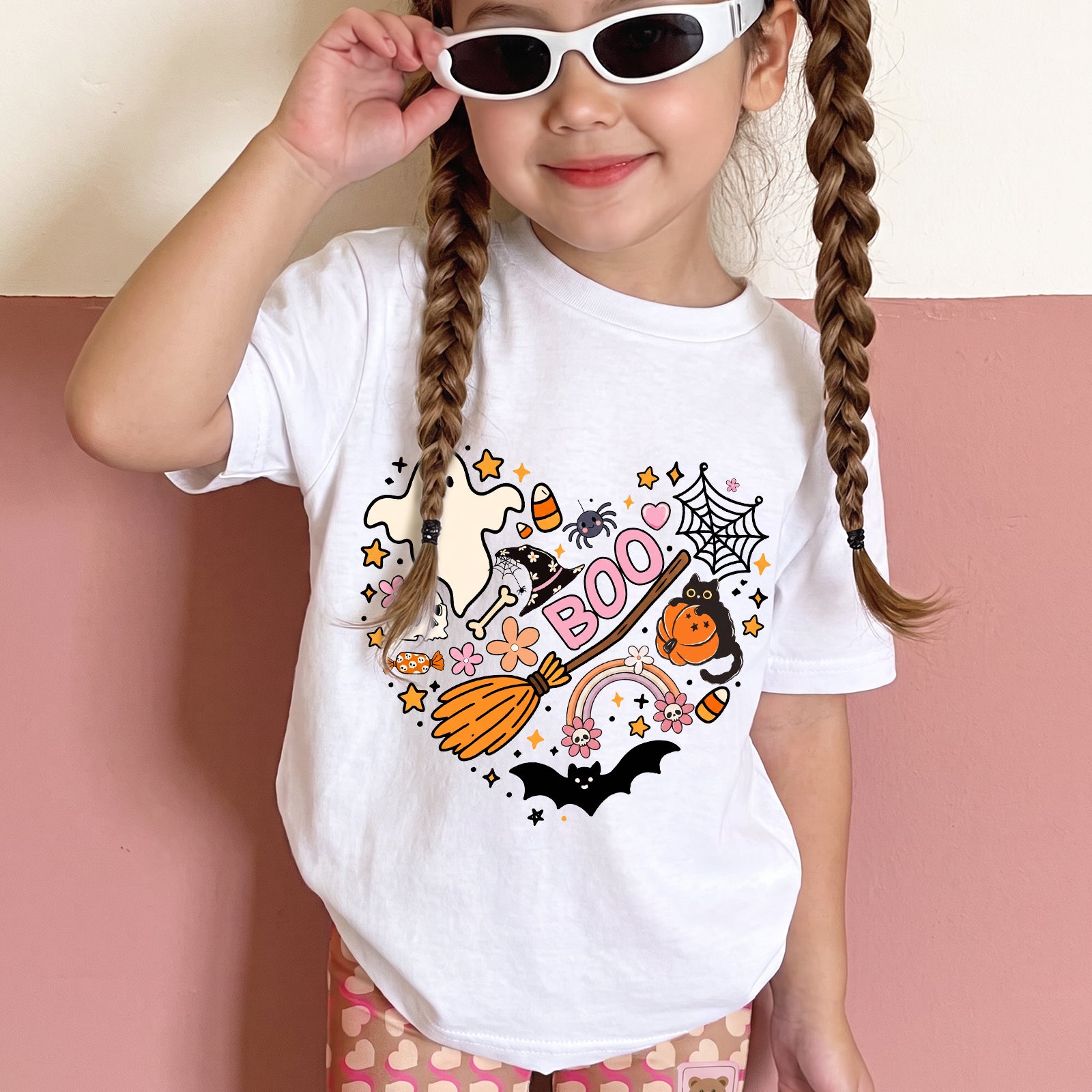Personalized Kids Boo Halloween Graphic T-Shirt