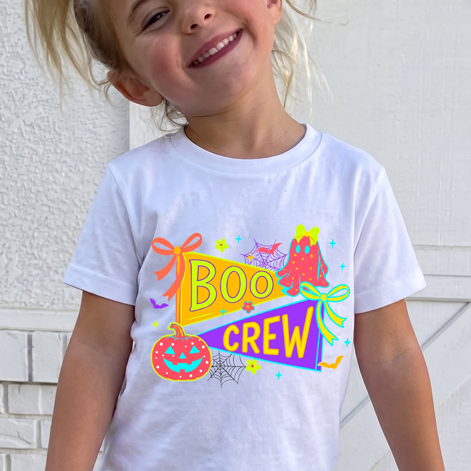 Personalized Kids Boo Crew Halloween Graphic T-Shirt