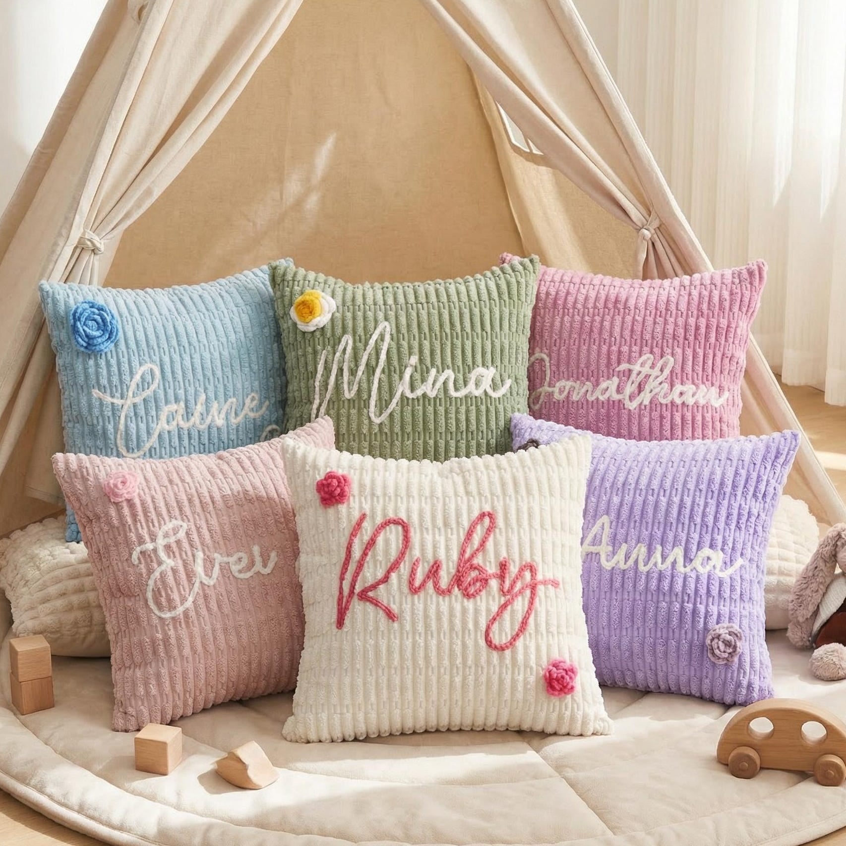 Personalized Kids Name Decorative Pillow