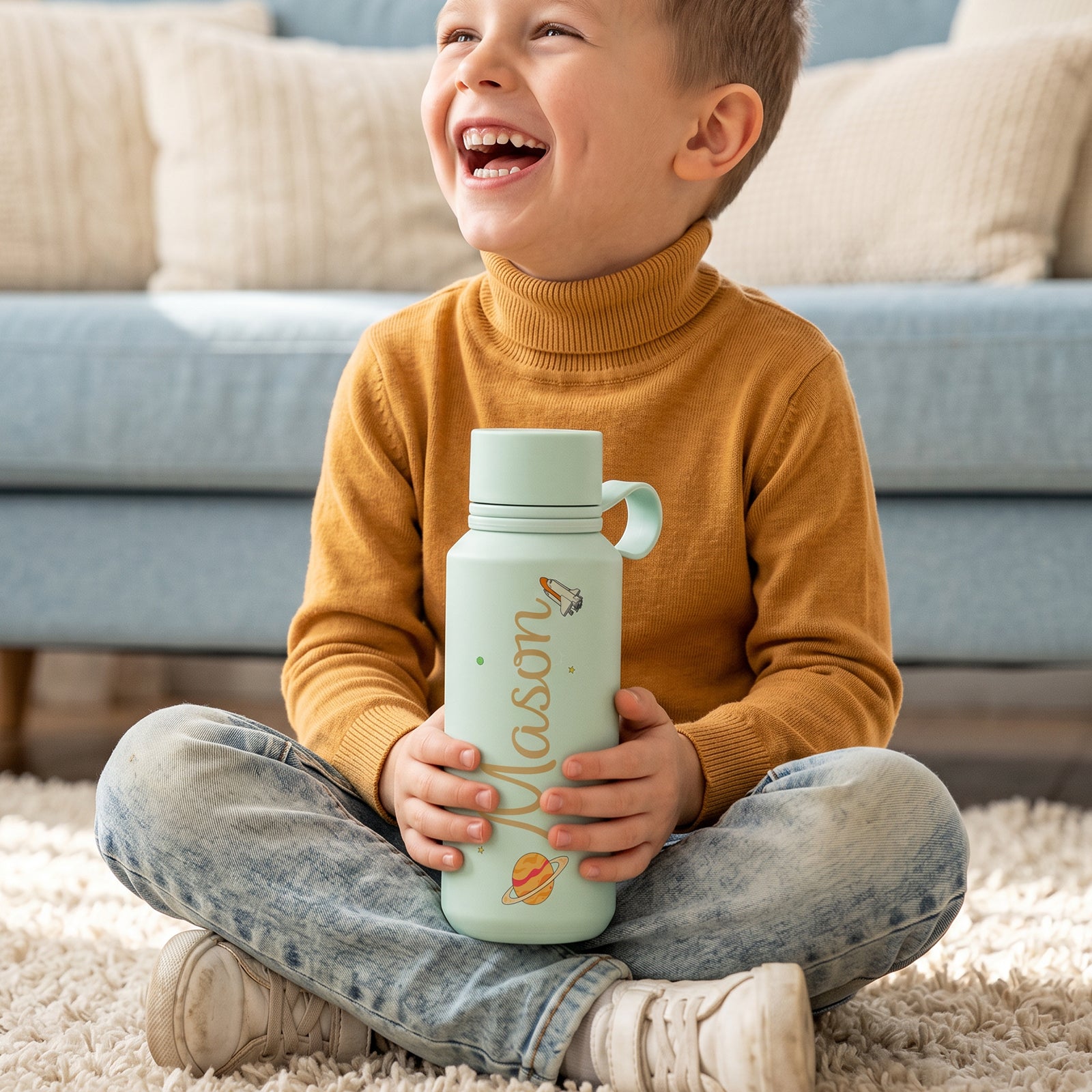 Personalized Kids School Water Bottle with Name