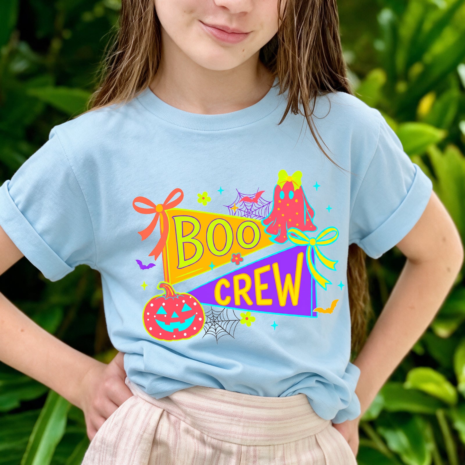 Personalized Kids Boo Crew Halloween Graphic T-Shirt