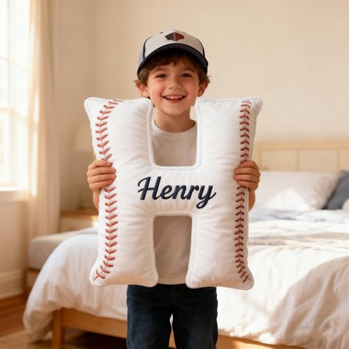 Personalized Kids Baseball Letter Pillow - Sokidsun