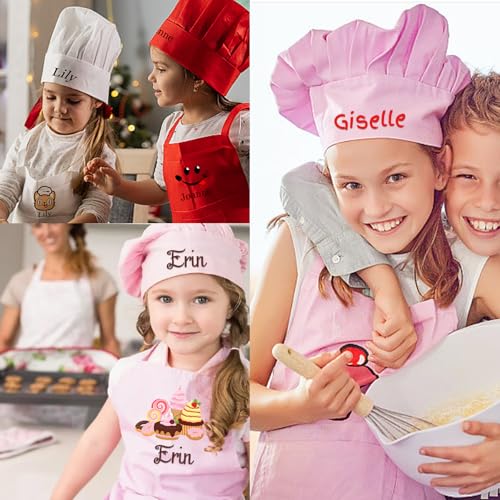 Personalized Kids Cooking Apron and Chef Hat Set - Sokidsun