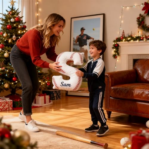 Personalized Kids Baseball Letter Pillow - Sokidsun
