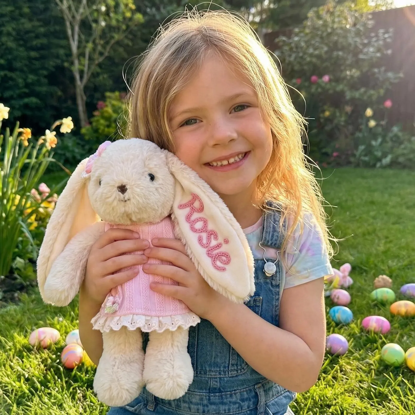 Personalized Bunny Plush: Nursery Rabbit Doll, Daycare Stuffed Animal, Baby Girl Shower Gift
