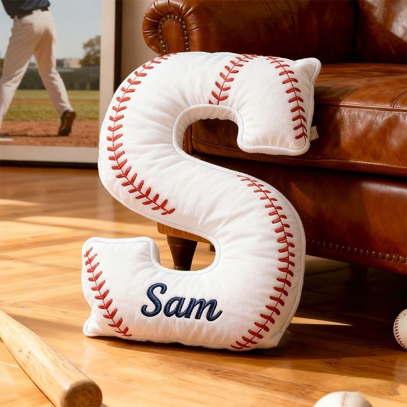 Personalized Kids Baseball Letter Pillow - Sokidsun