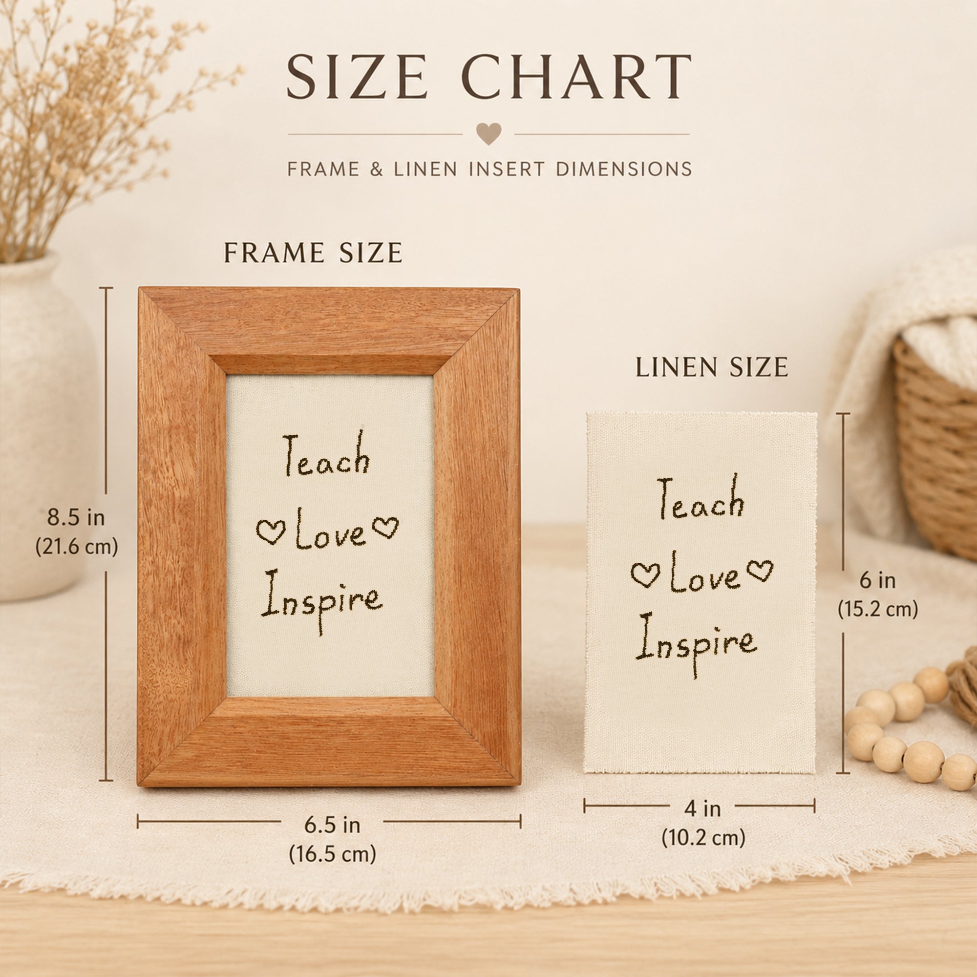 Personalized Handwriting Embroidery Wooden Keepsake Frame from Your Writing