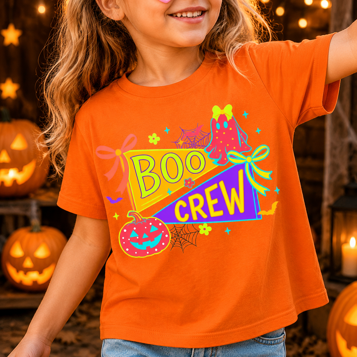 Personalized Kids Spooky Season Halloween Graphic T-Shirt