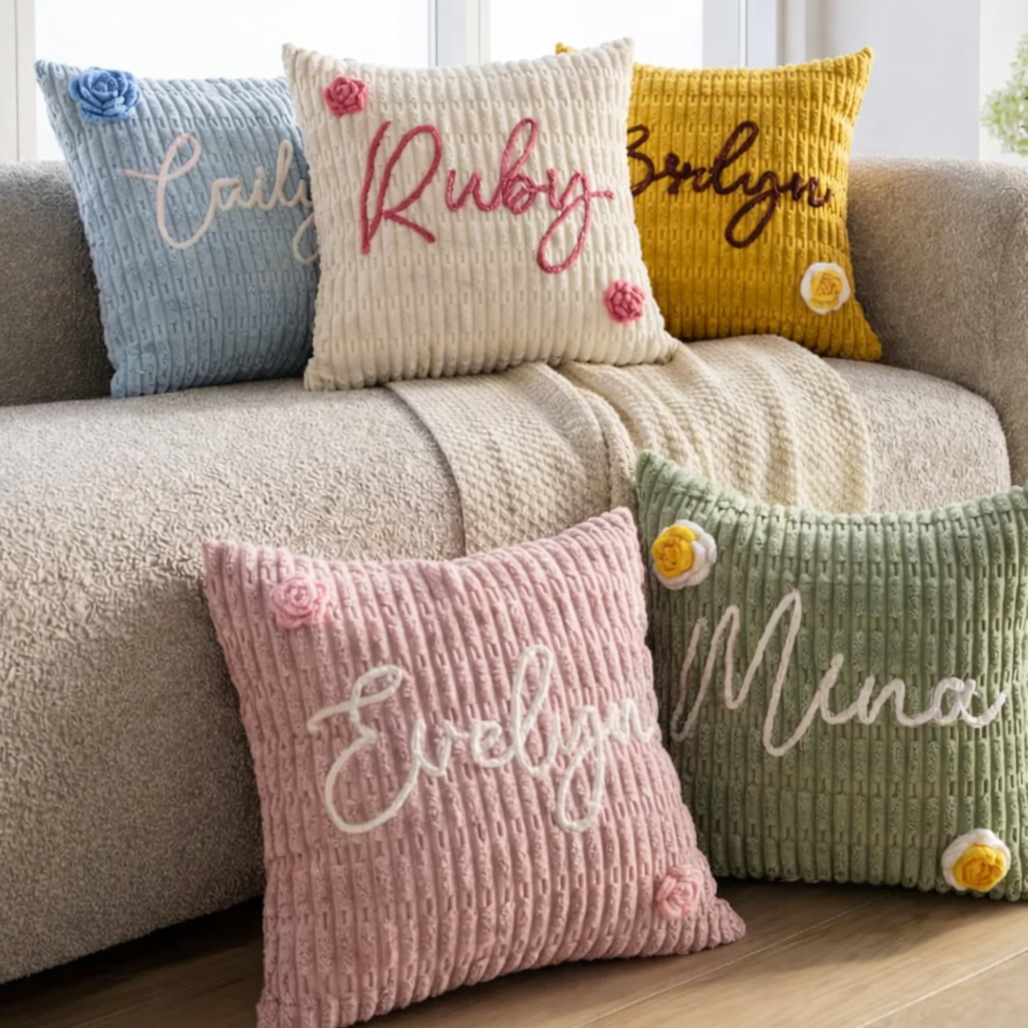Personalized Kids Name Decorative Pillow