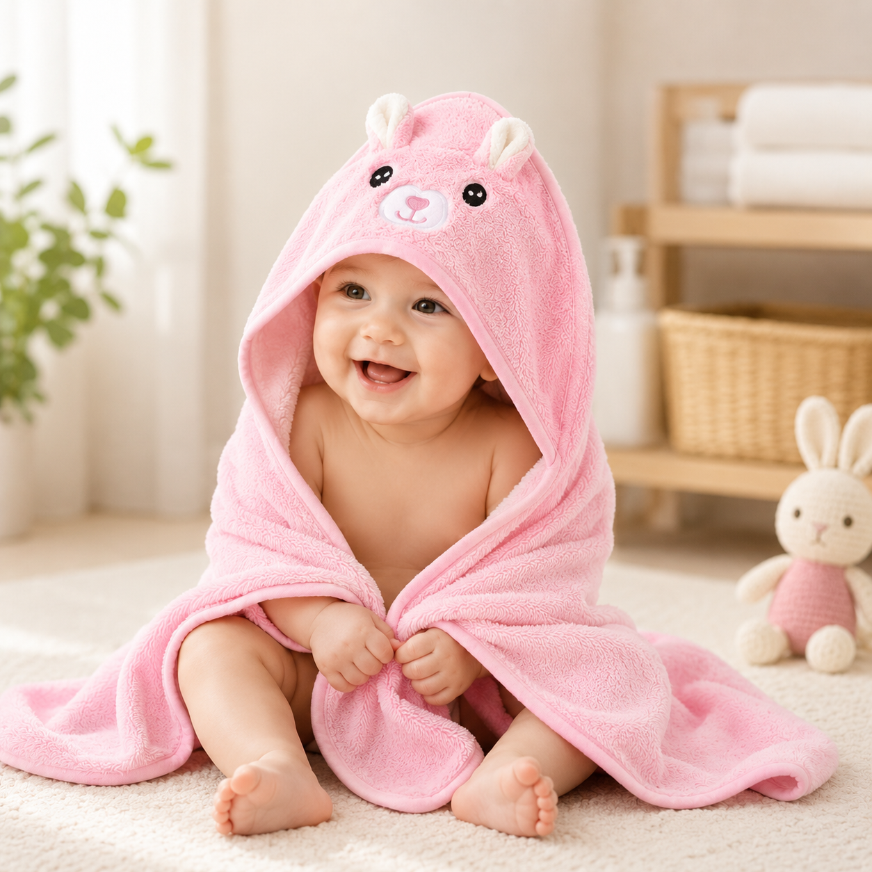 Personalized Baby Hooded Animal Bath Towel