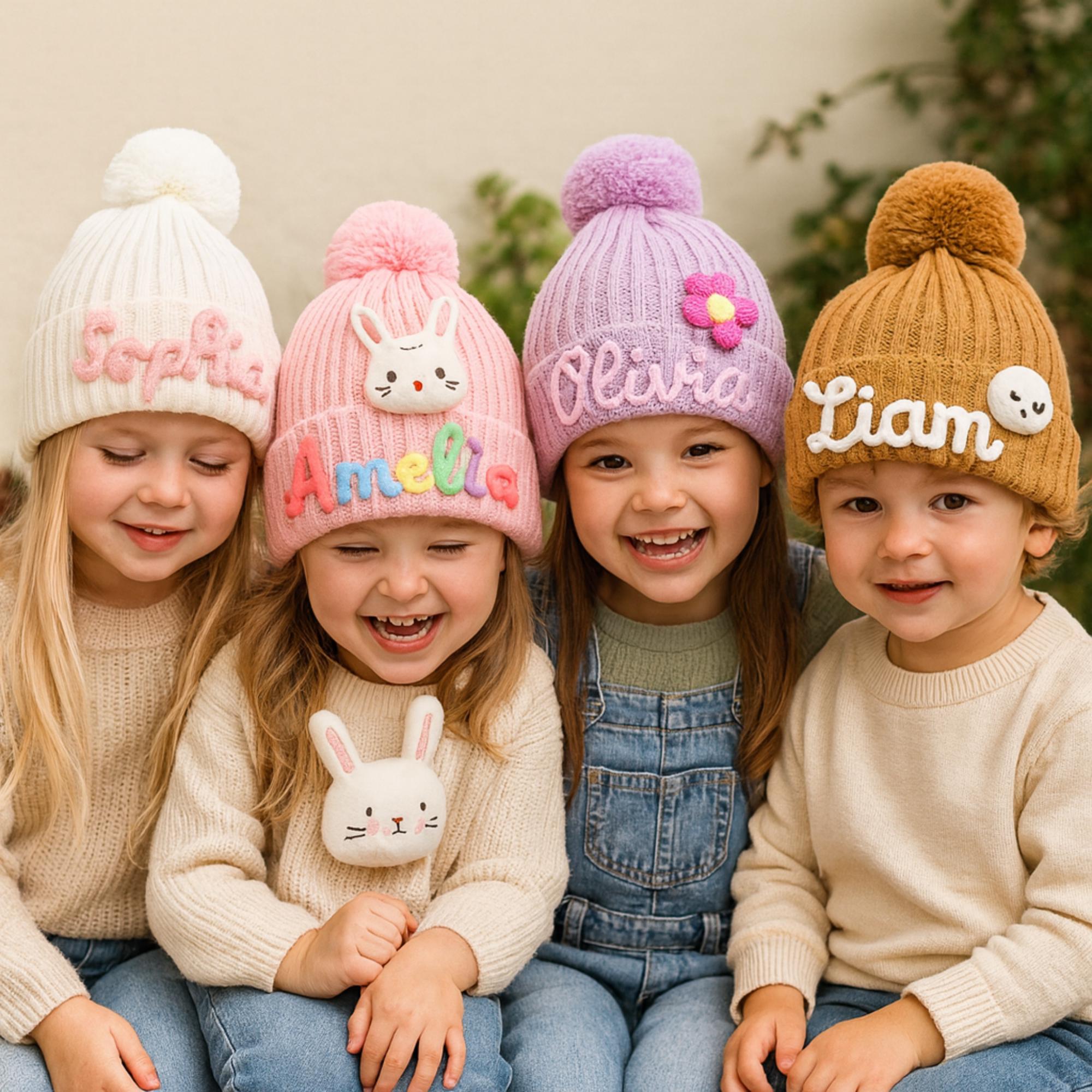 Personalized Kids Name Cozy Winter Hat - Sokidsun