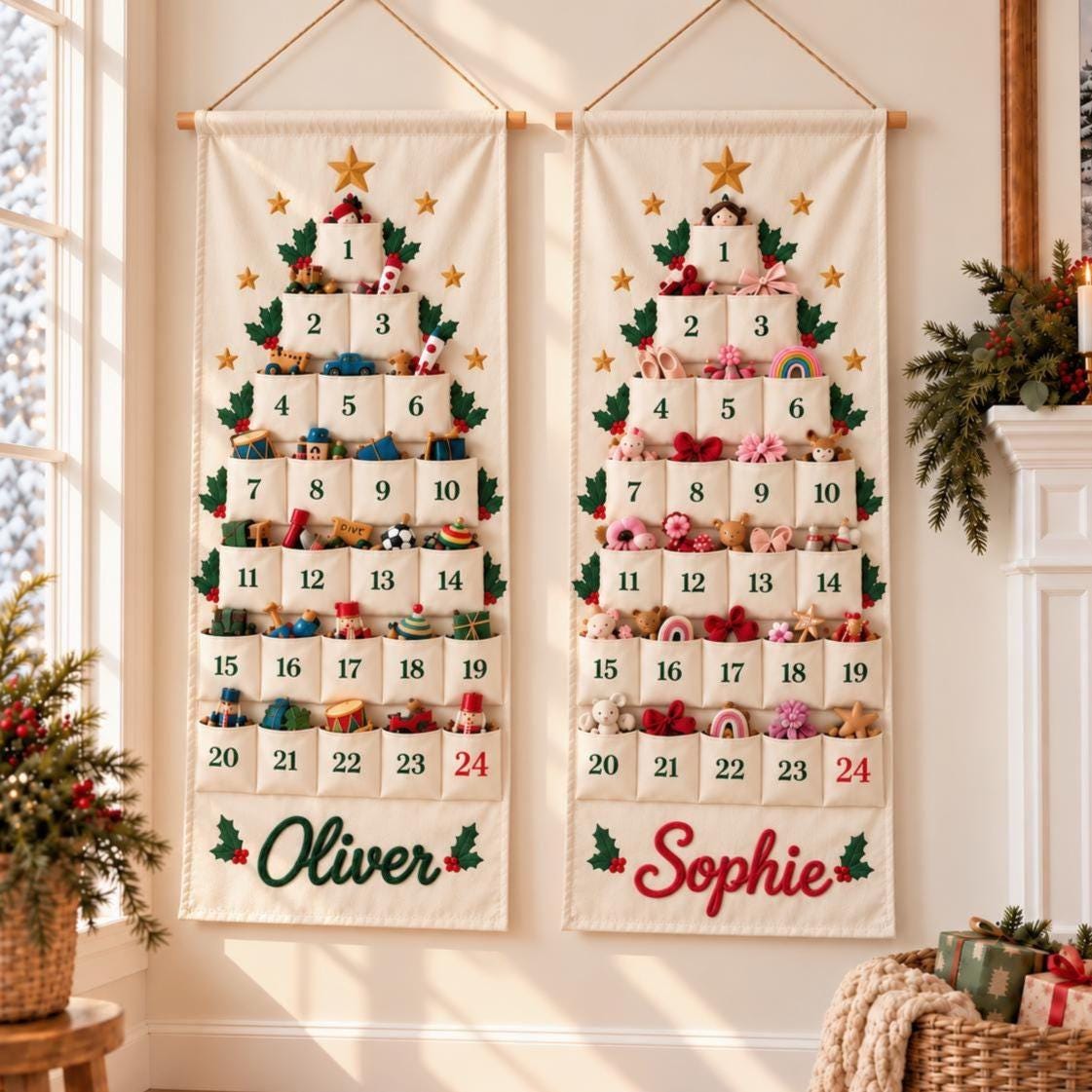 Personalized Kids Christmas Advent Calendar