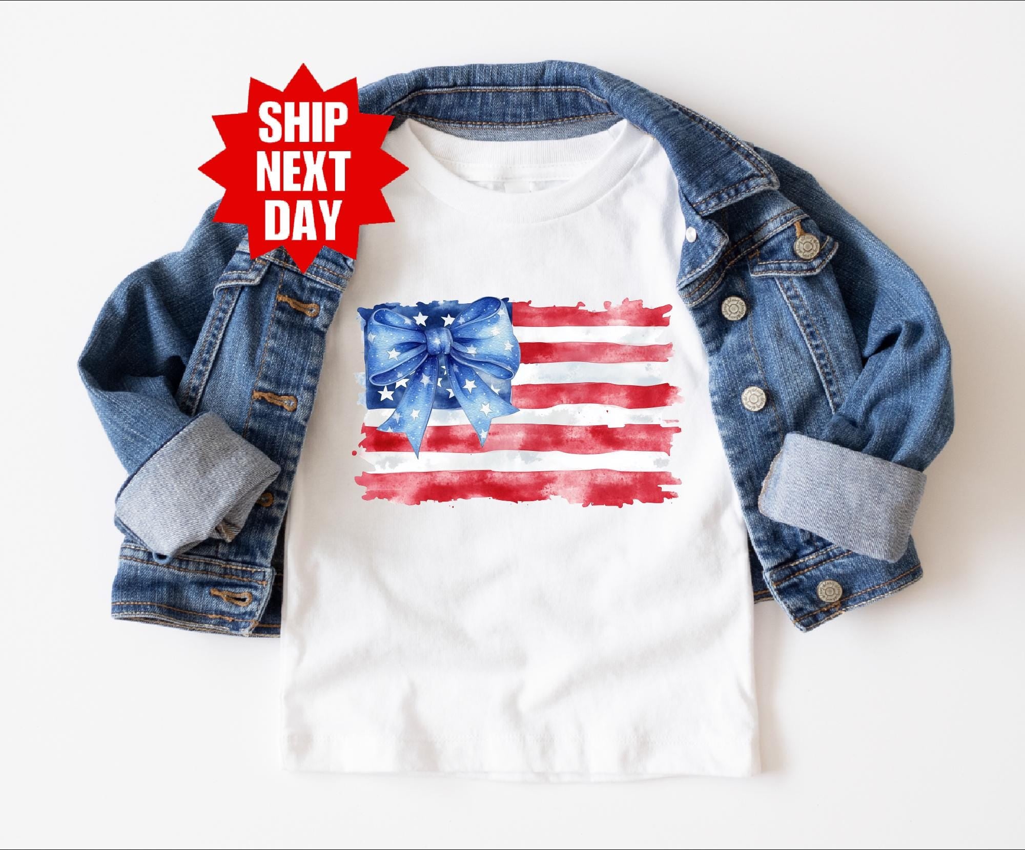 Patriotic 4th of July American Flag Kids T-Shirt