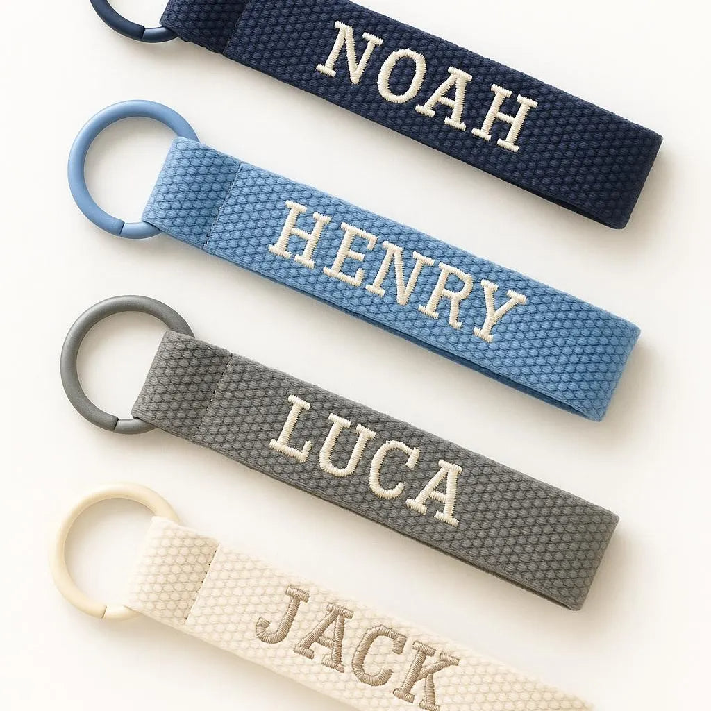 Personalized Embroidered Name Keychain