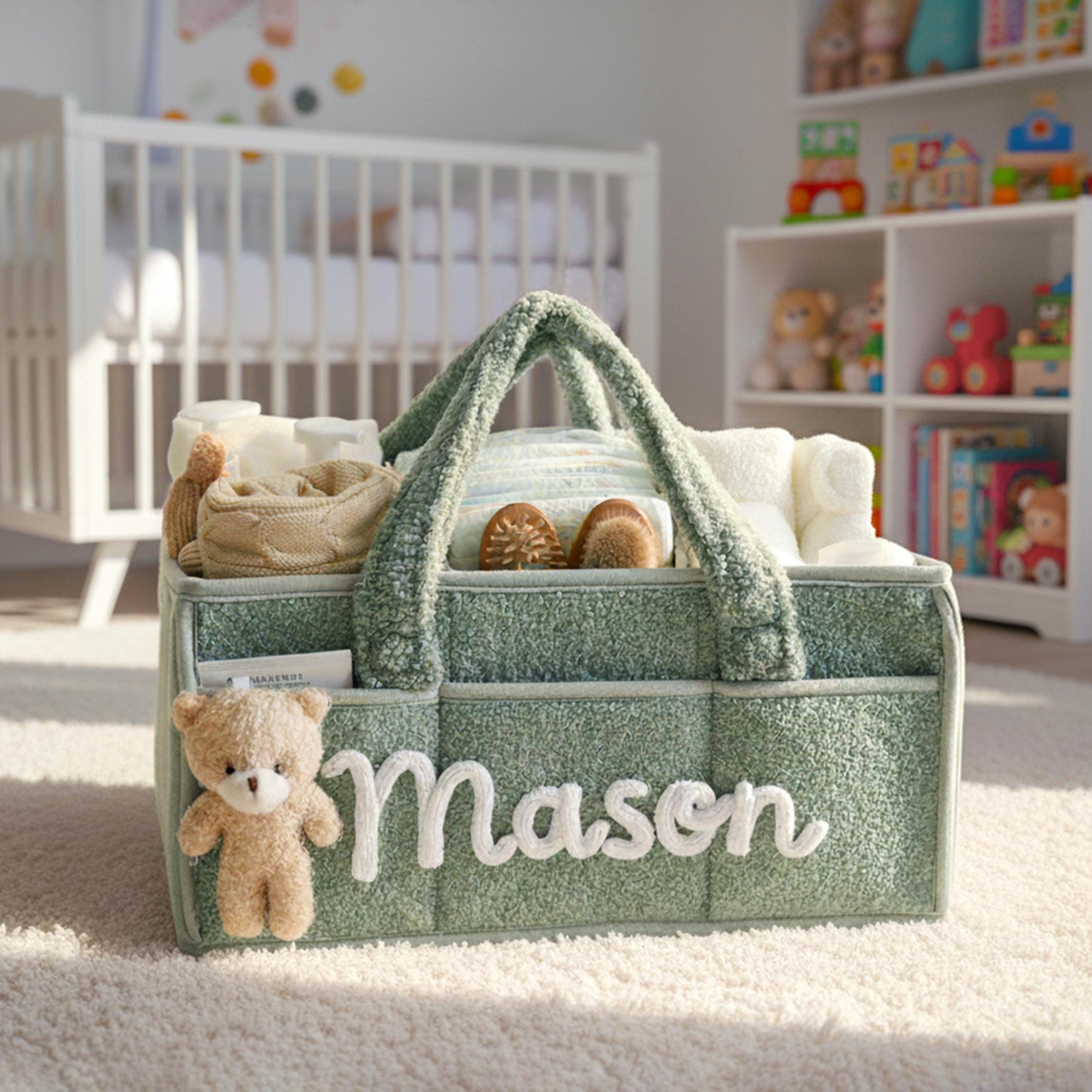Personalized Plush Baby Storage Basket - Sokidsun