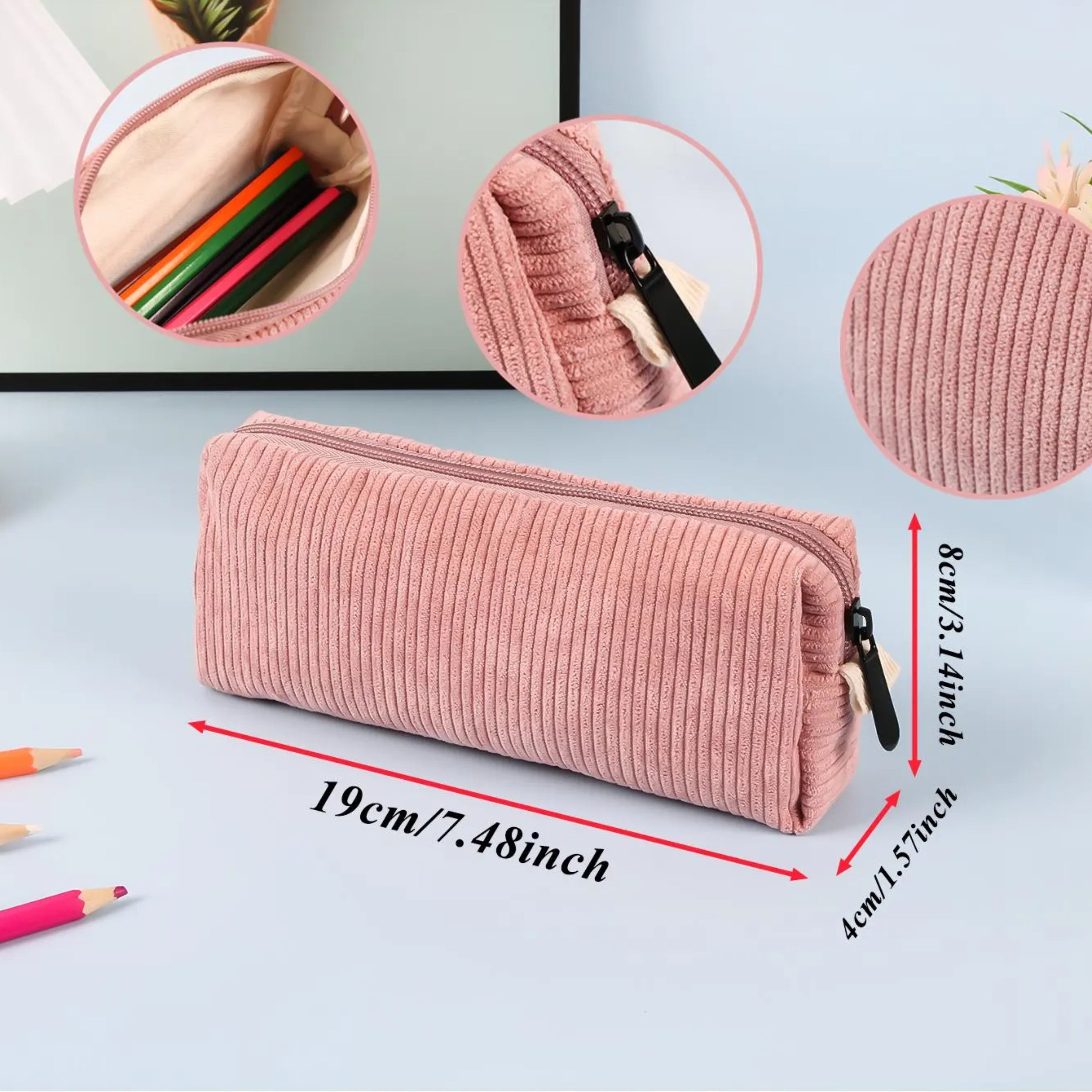 Personalized Kids Corduroy Pencil Pouch - Sokidsun