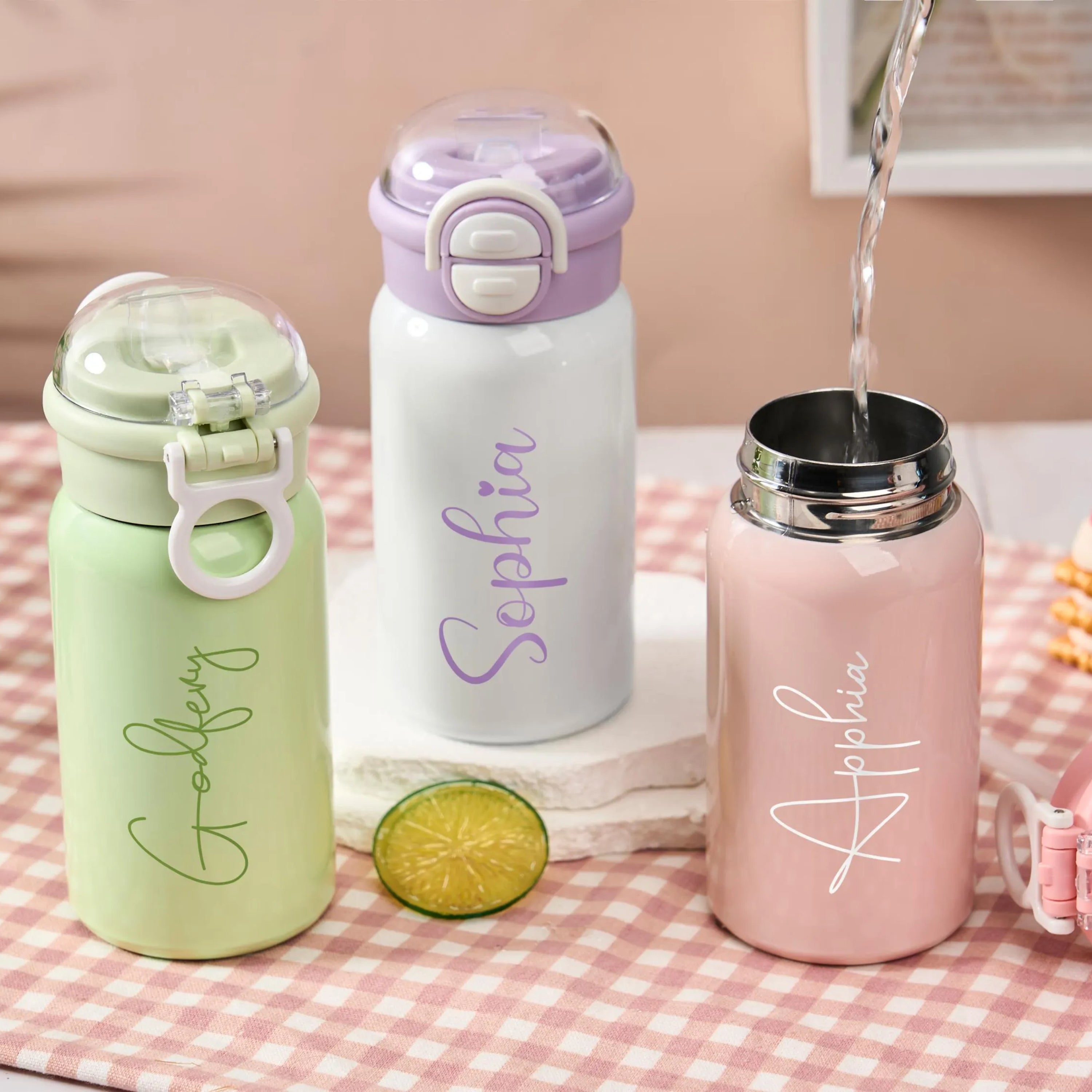 Personalized Kids Insulated Water Bottle with Name - Sokidsun