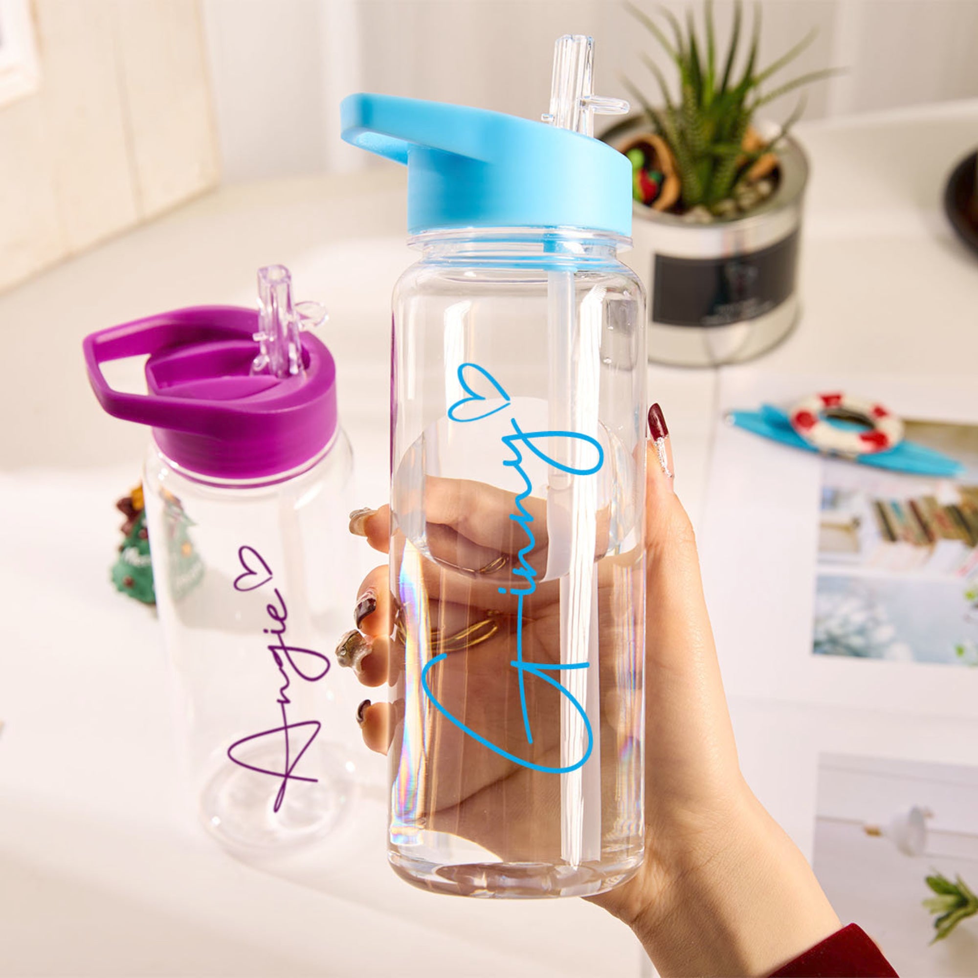 Personalized Kids Name Straw Water Bottle - Sokidsun