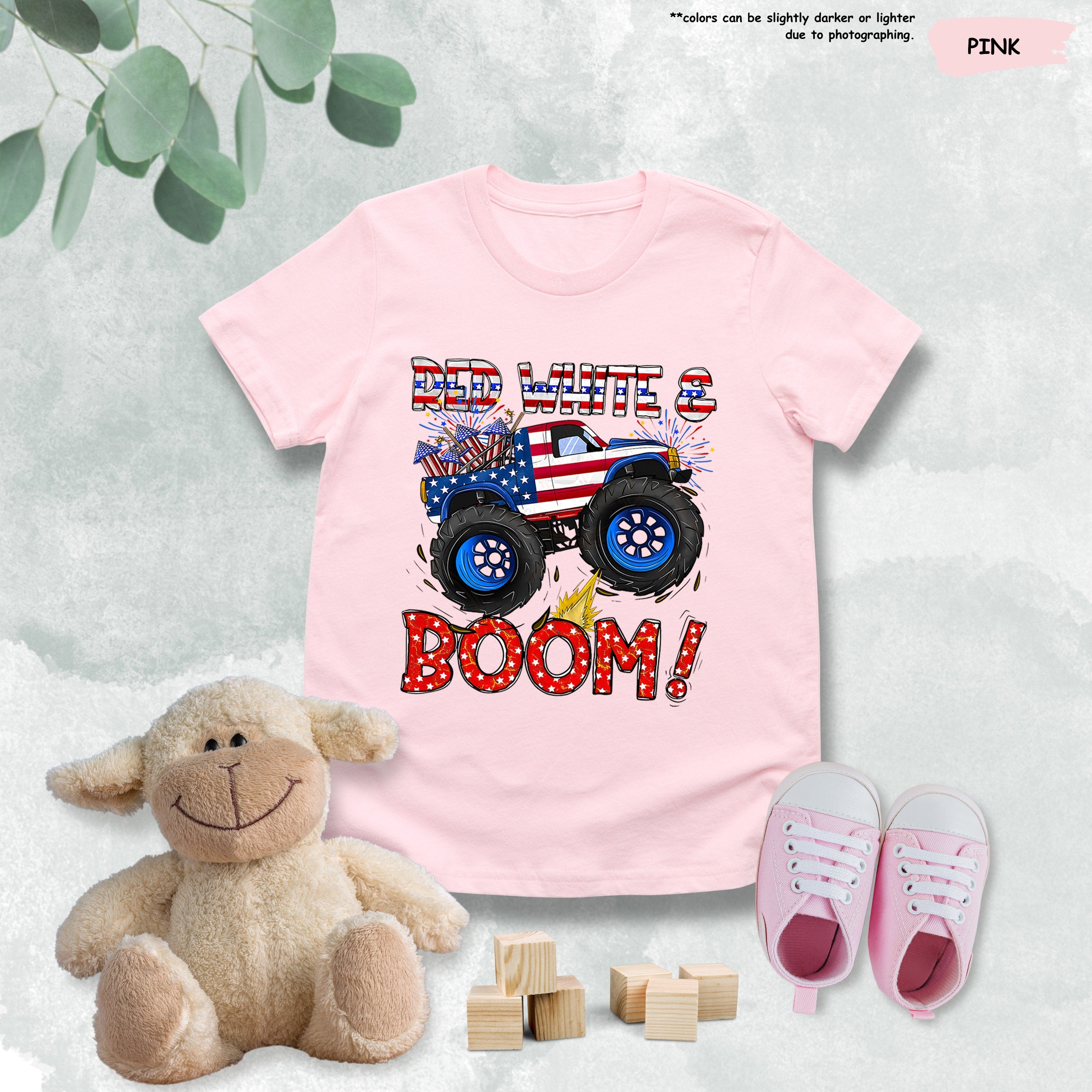 America 250th Anniversary Monster Truck Kids T-Shirt