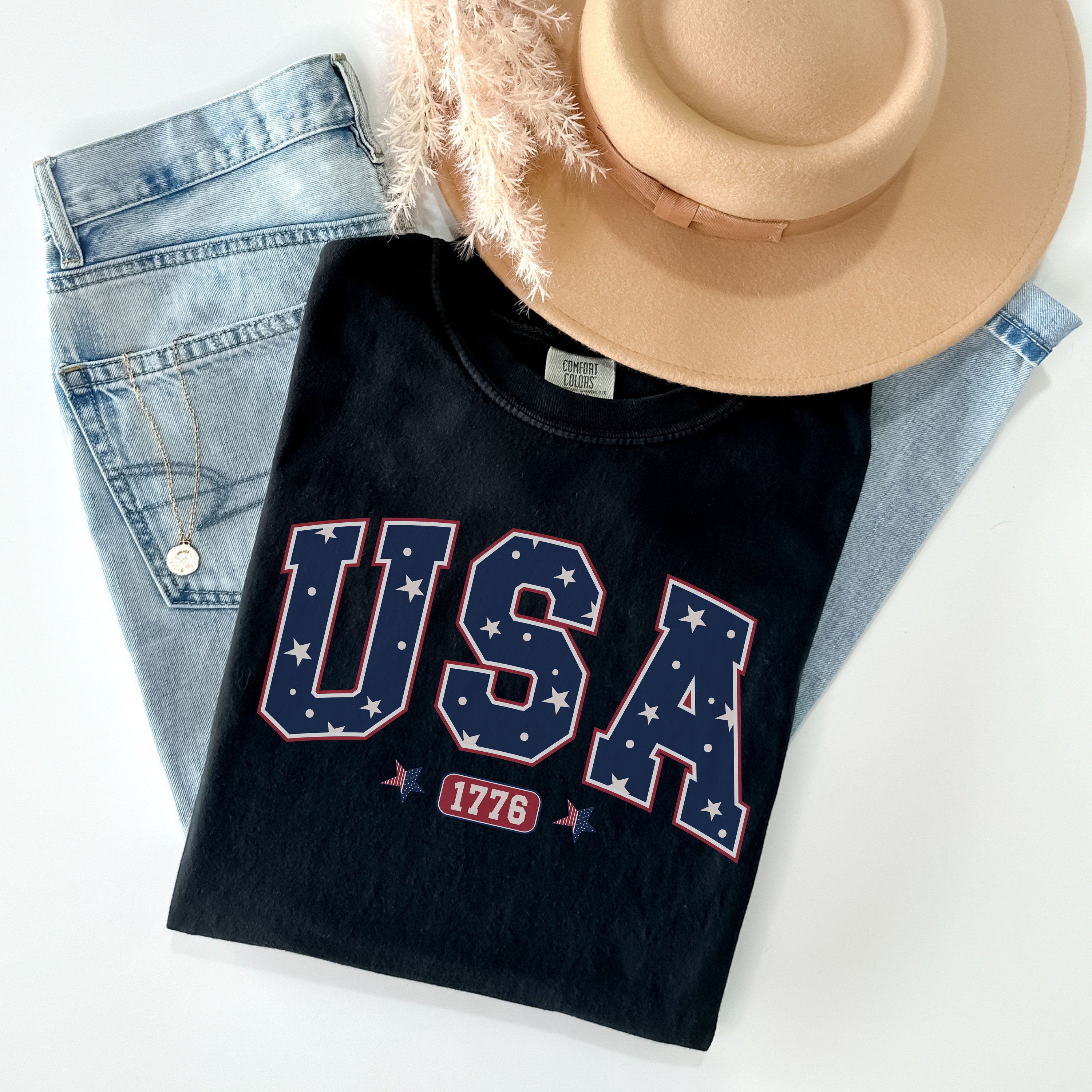 America Est. 1776 Red White Blue 4th of July T-Shirt
