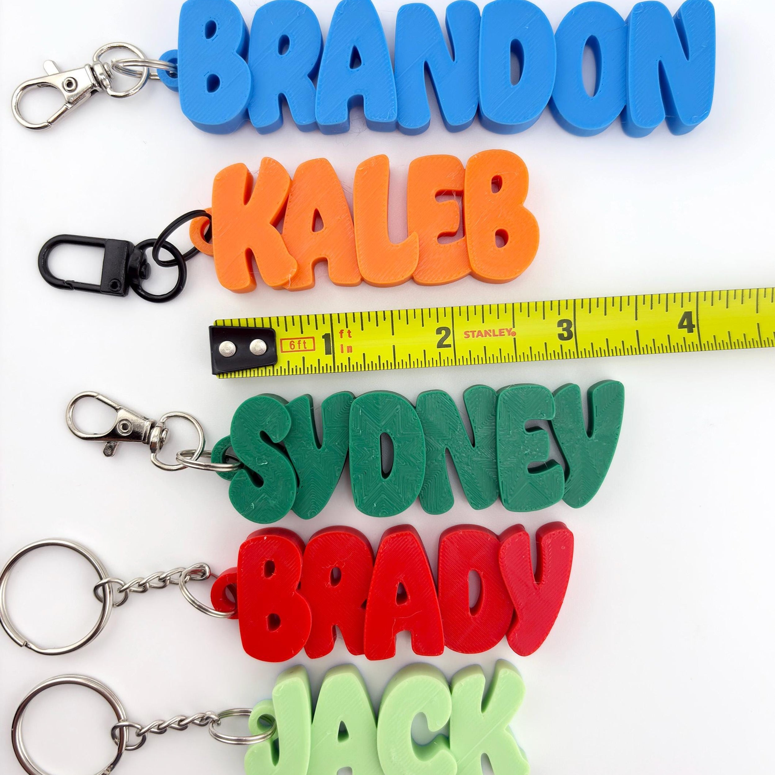 Personalized 3D Name Keychain with Letter Design - Sokidsun
