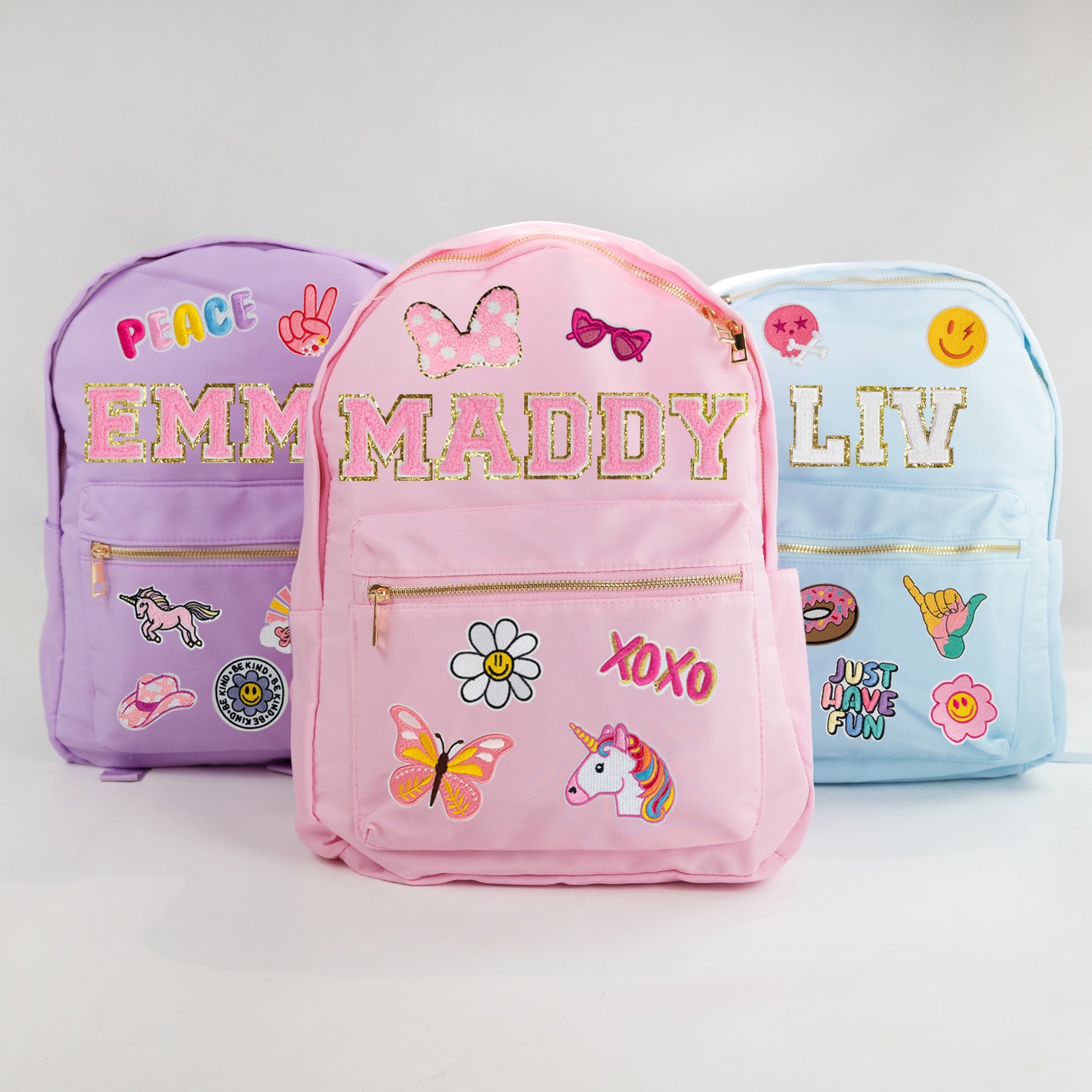 Personalized Kids Patches Nylon Backpack - Sokidsun