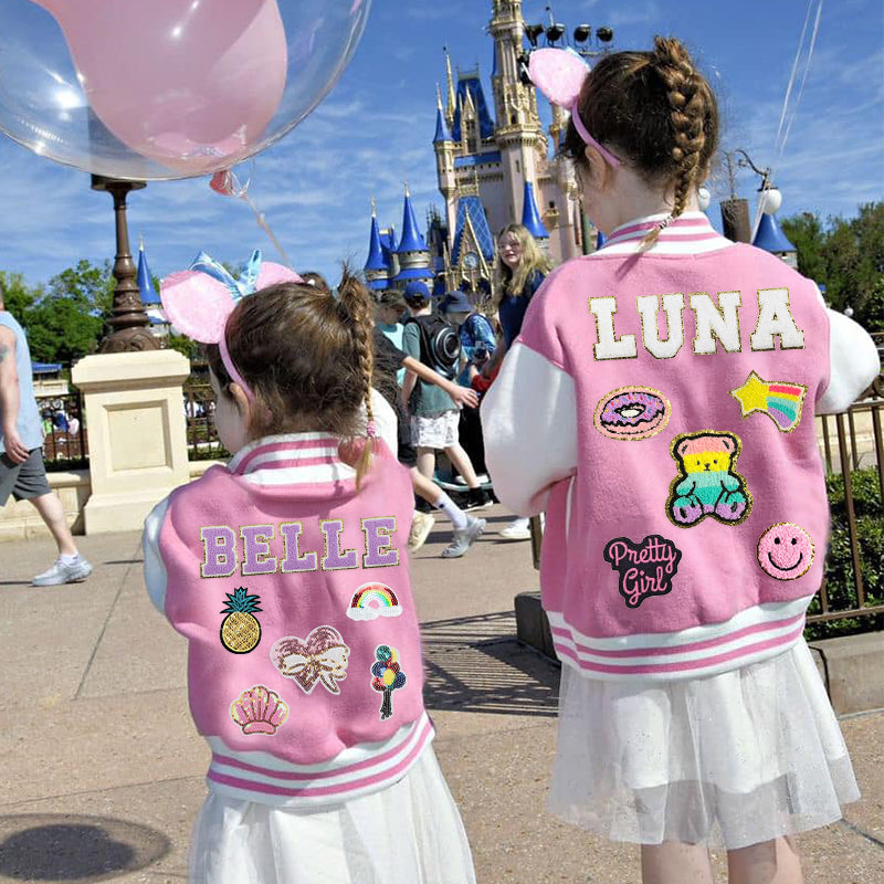 Personalized Kids Baseball Patch Jacket - Sokidsun