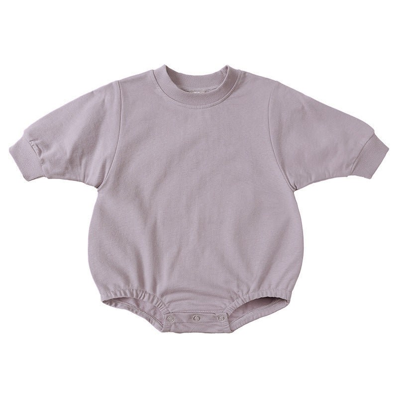 Personalized Baby Cotton Sweatshirt Romper - Sokidsun