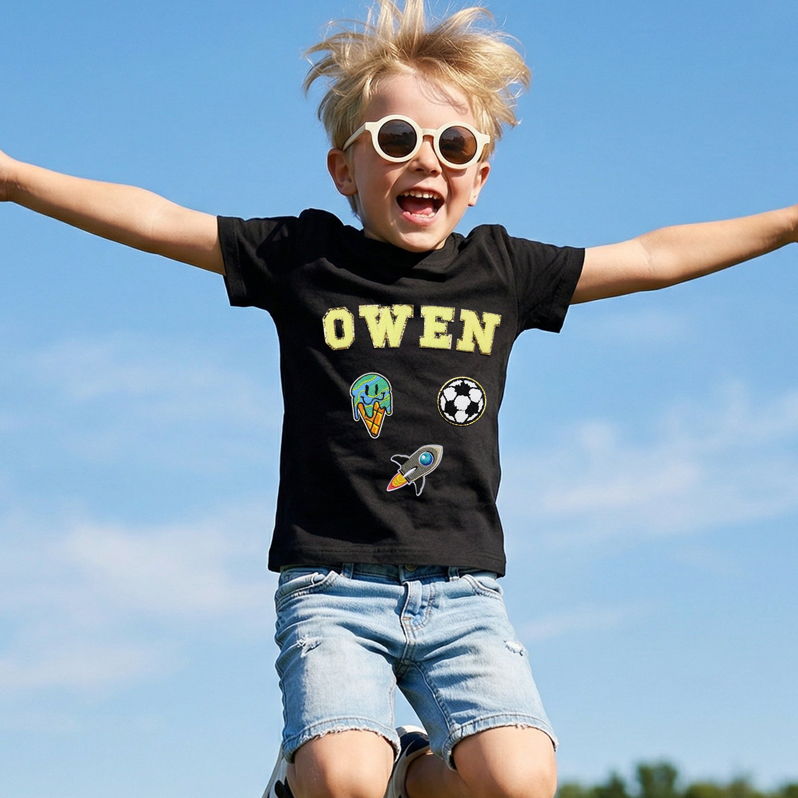 Personalized Patch T-shirt for Kids - Sokidsun