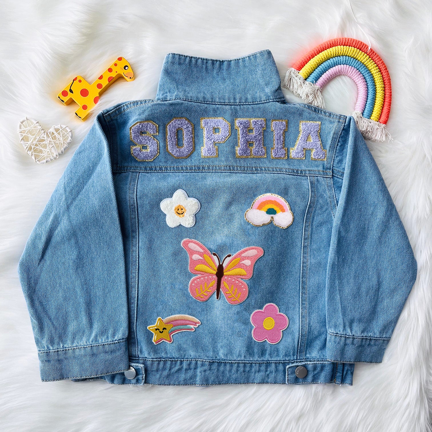 Personalized Patch Denim Jacket - Sokidsun