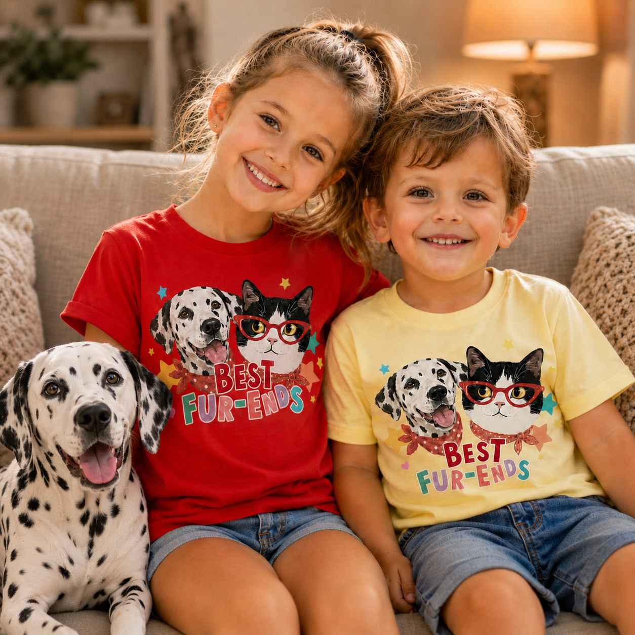 Personalized Kids’ Cute Pet Best Friends T-Shirt